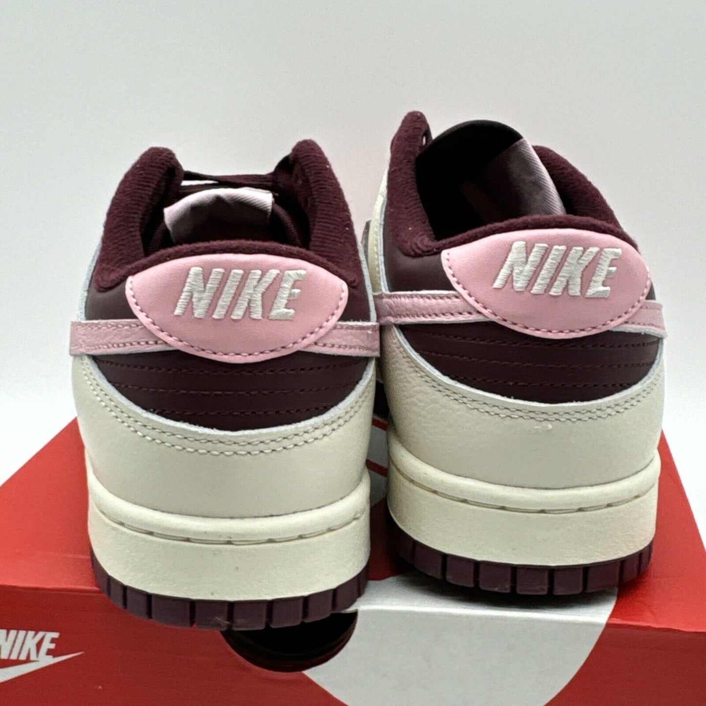 Size 10.5 - Nike Dunk Low Premium Valentine's Day Pink Red Cream Premium Leather