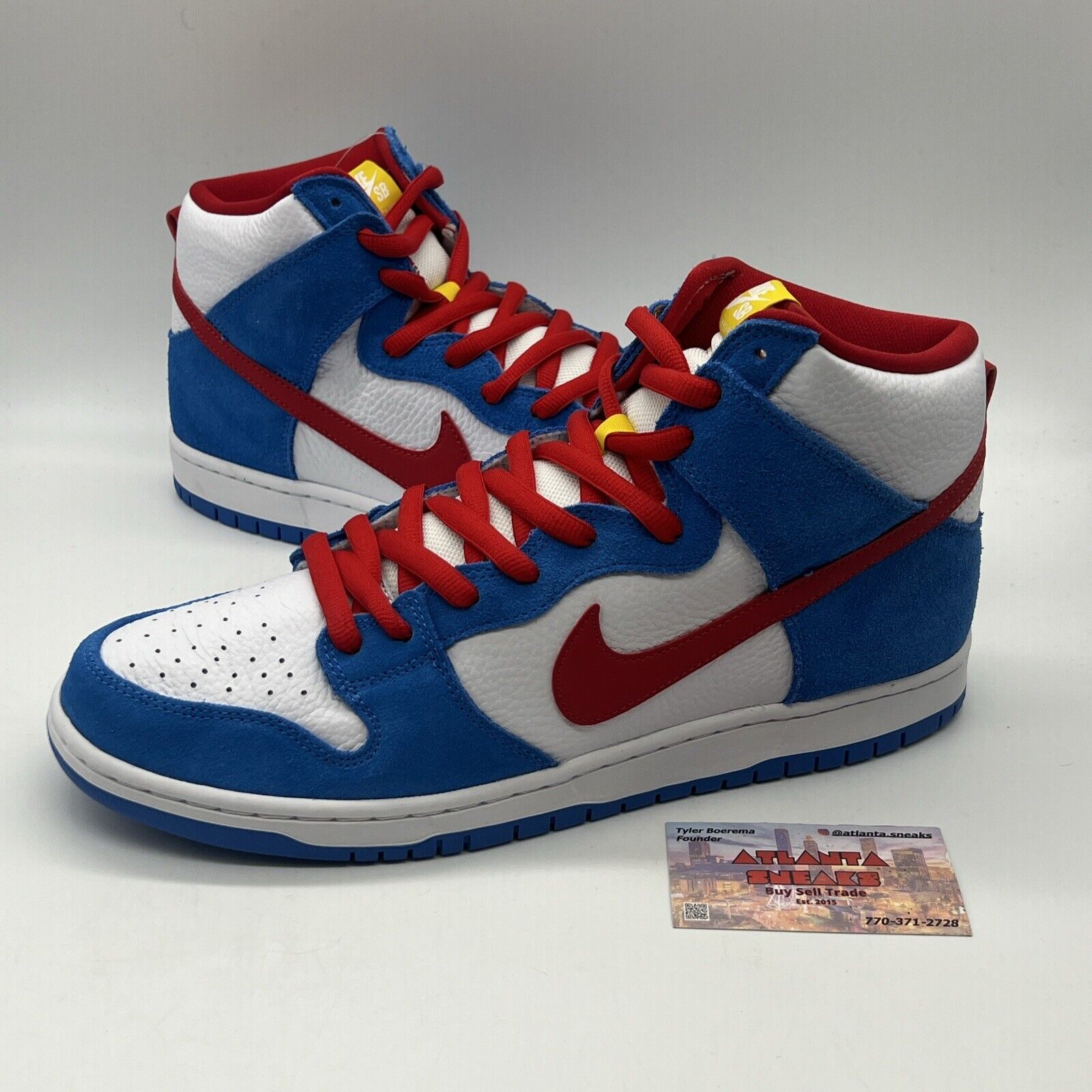 Size 13 - Nike Dunk SB Doraemon Brand New Og All DS Sneakers Blue Red Yellow