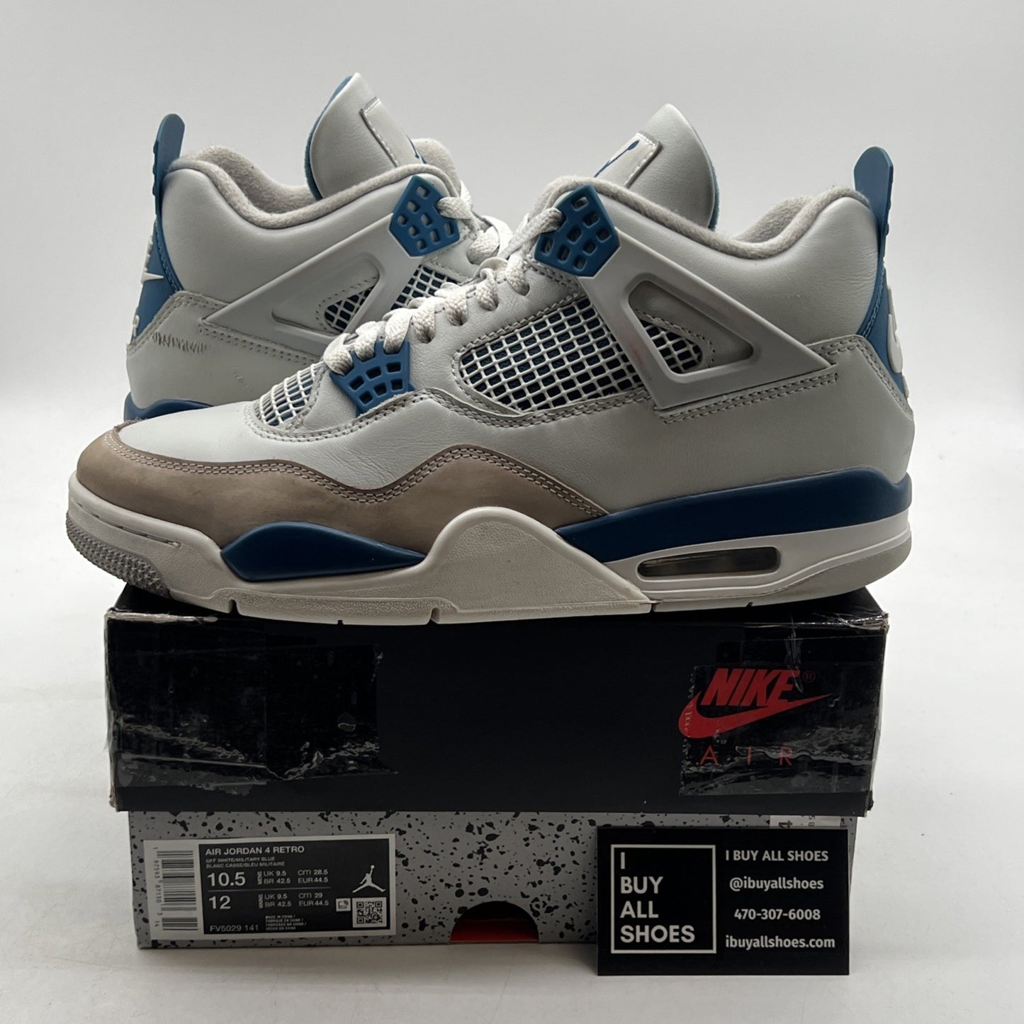 Size 10.5 - Air Jordan 4 Retro 2024 Military Blue (FV5029-141)