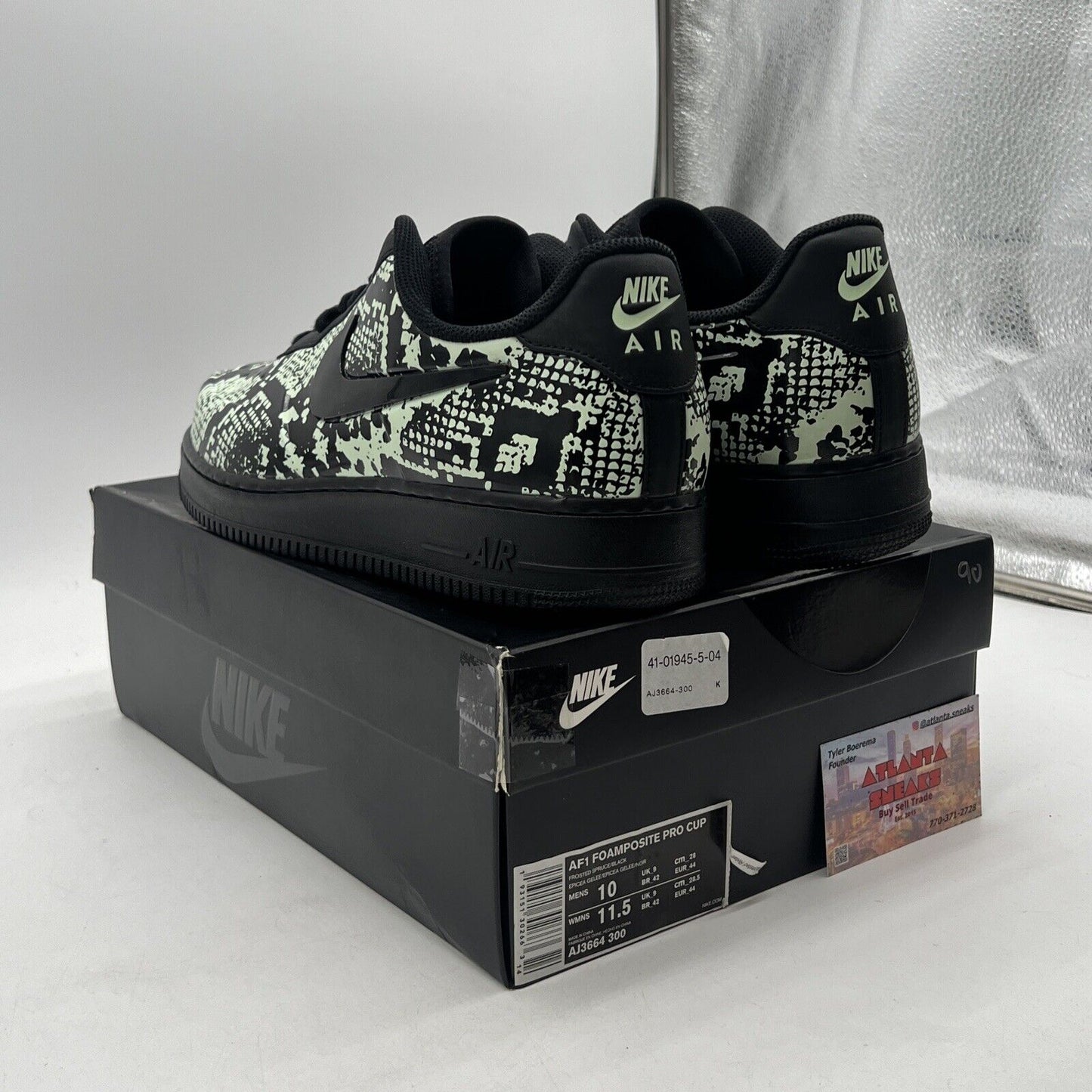 Size 10 - Nike Air Force 1 Foamposite Pro Cup Glow Snakeskin (AJ3664-300)