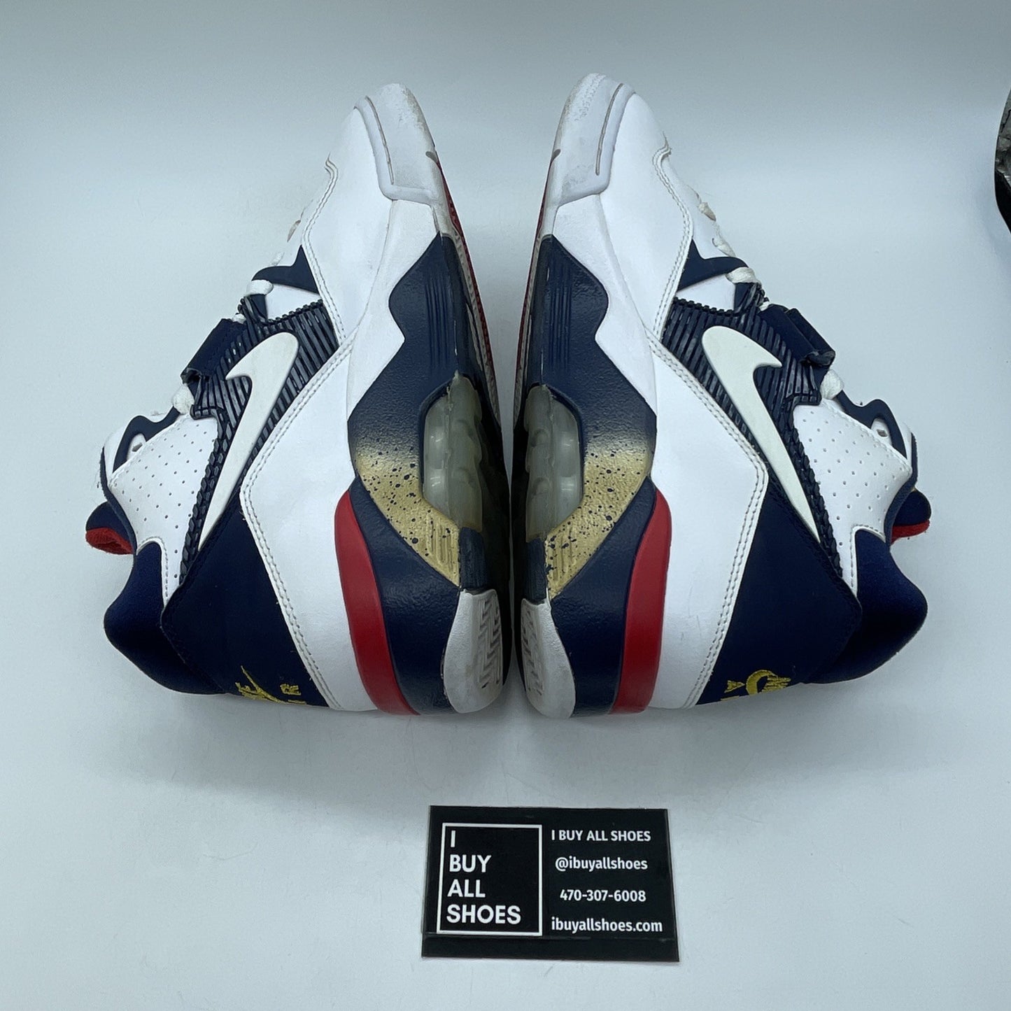 Size 9.5 - Nike Air Force 180 2012 Dream Team Blue White Suede (310095-100)