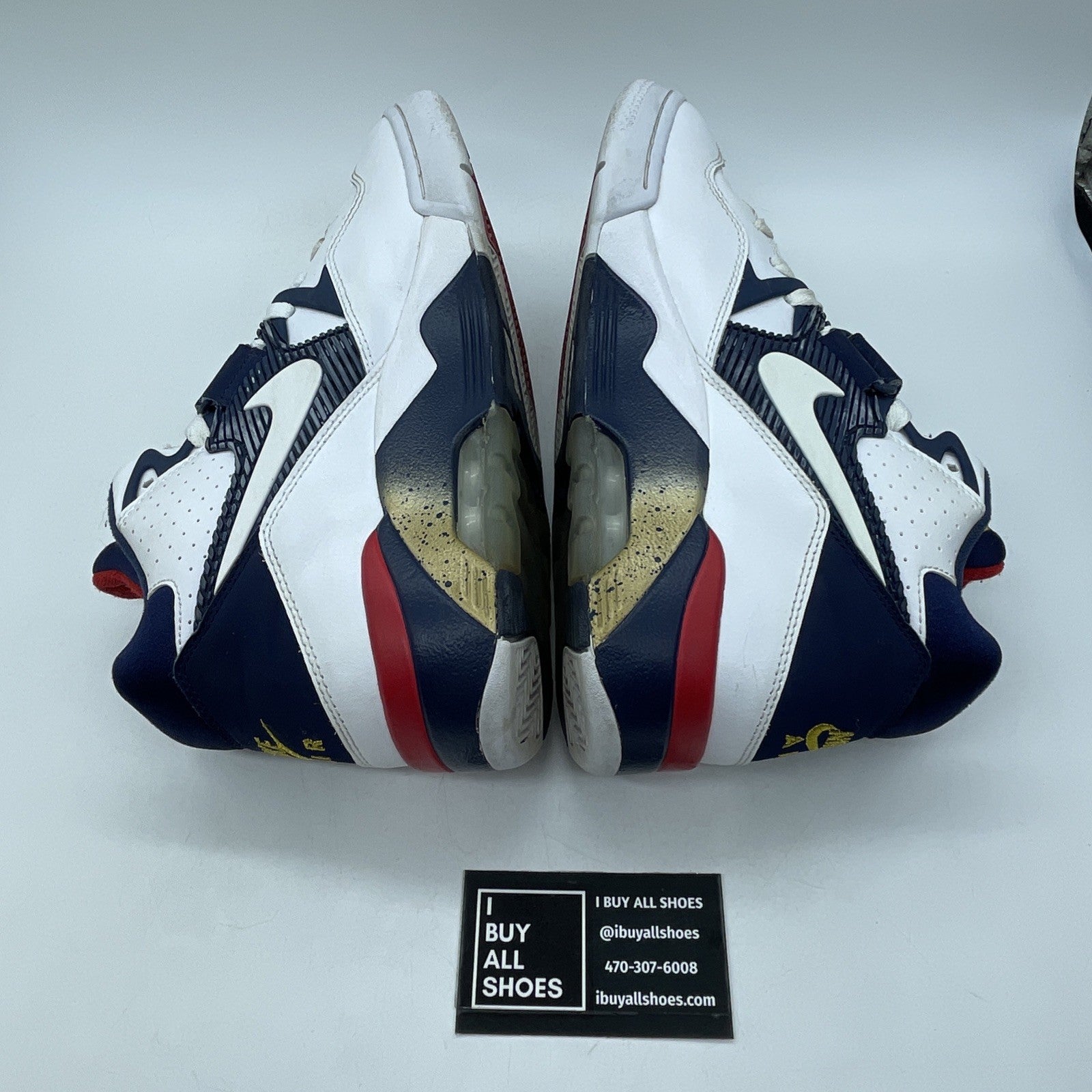 Size 9.5 - Nike Air Force 180 2012 Dream Team Blue White Suede (310095-100)