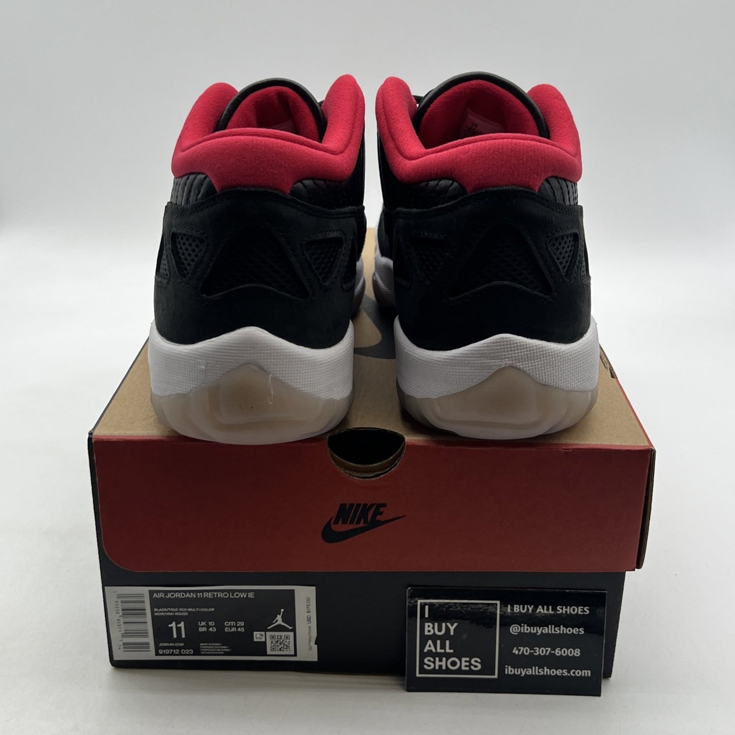 Size 11 - Air Jordan 11 Retro IE 2021 Low Bred (919712-023)