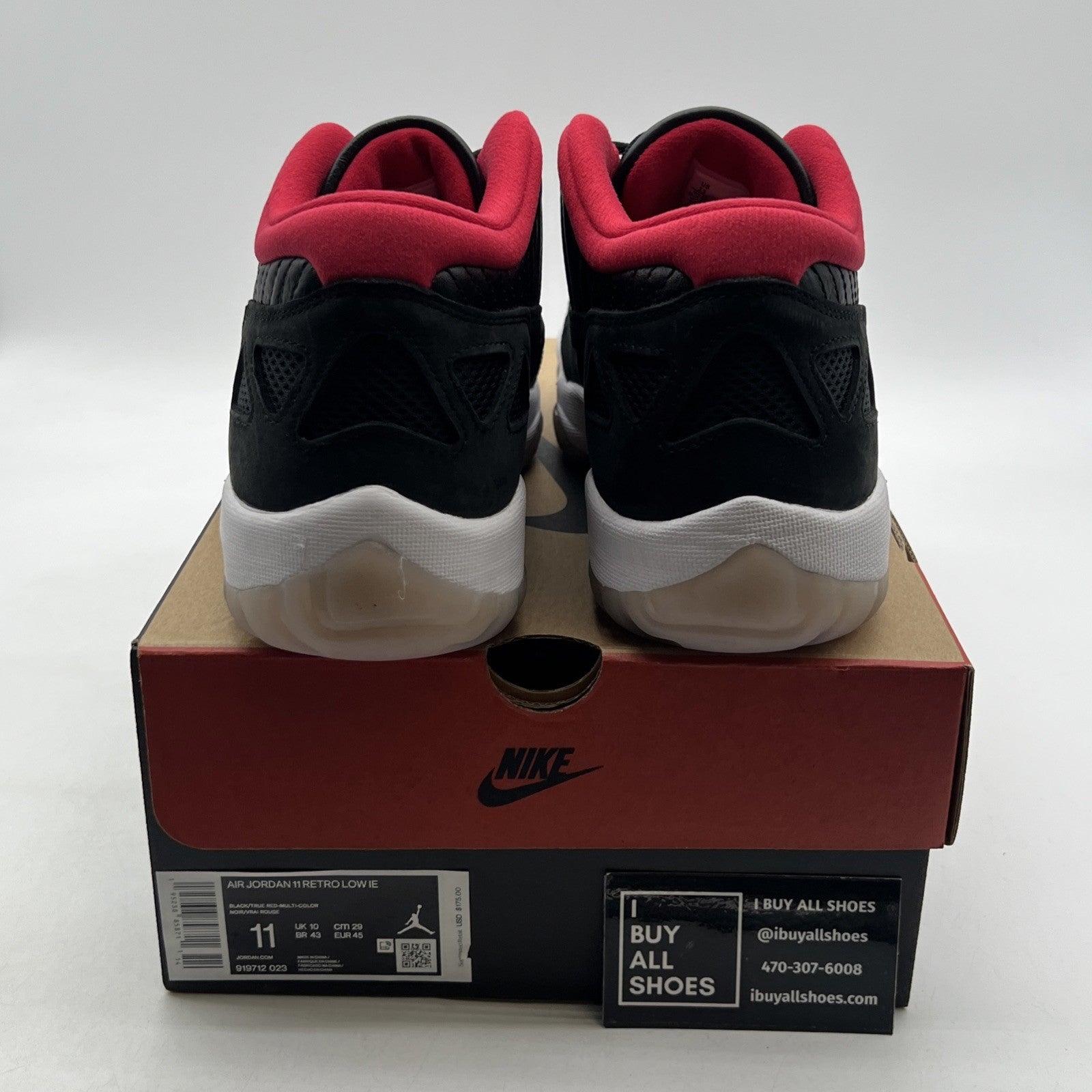 Size 11 - Air Jordan 11 Retro IE 2021 Low Bred (919712-023)