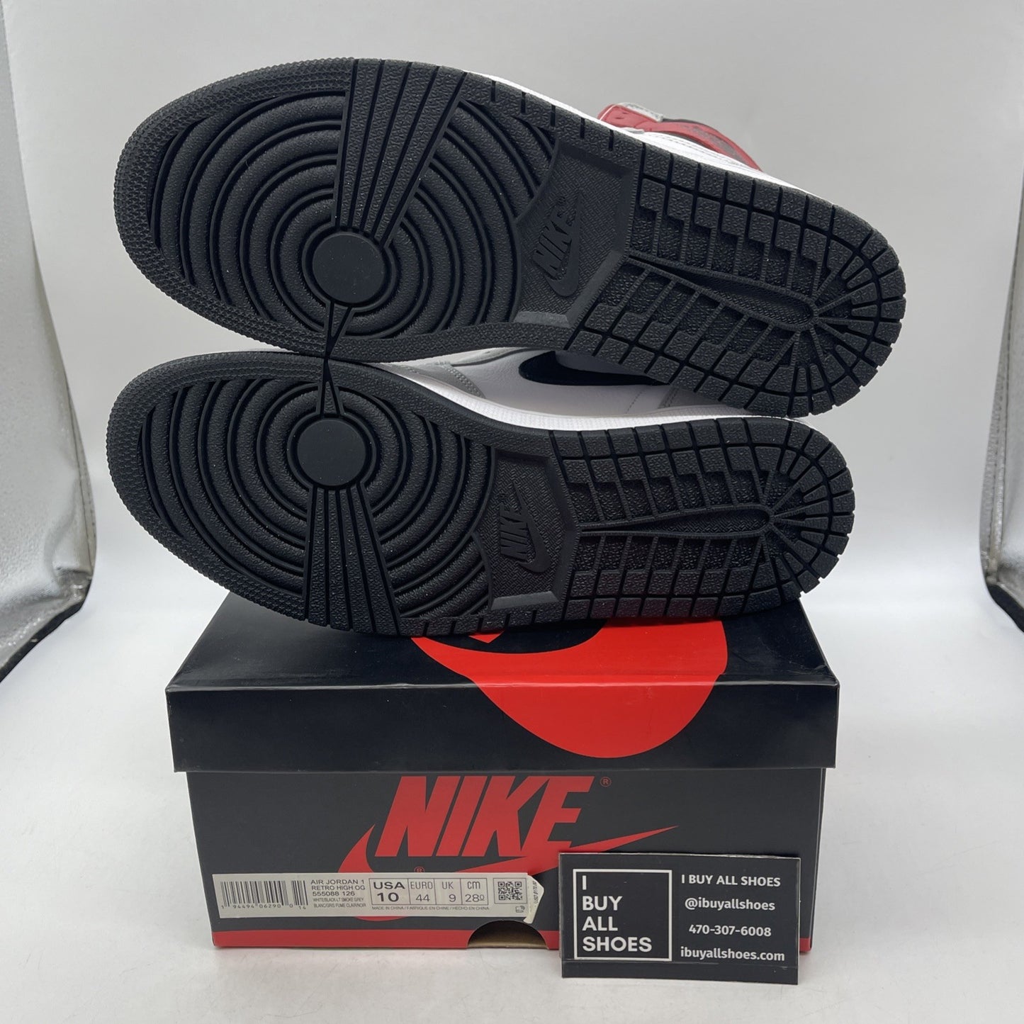 Size 10 - Air Jordan 1 Retro High OG Smoke Gray 2020 (555088-126)