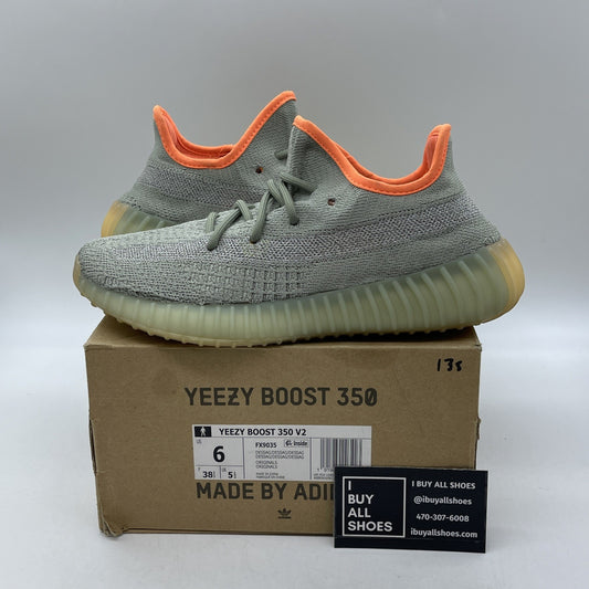 Size 6 - adidas Yeezy Boost 350 V2 Desert Sage Green Orange Suede (FX9035)