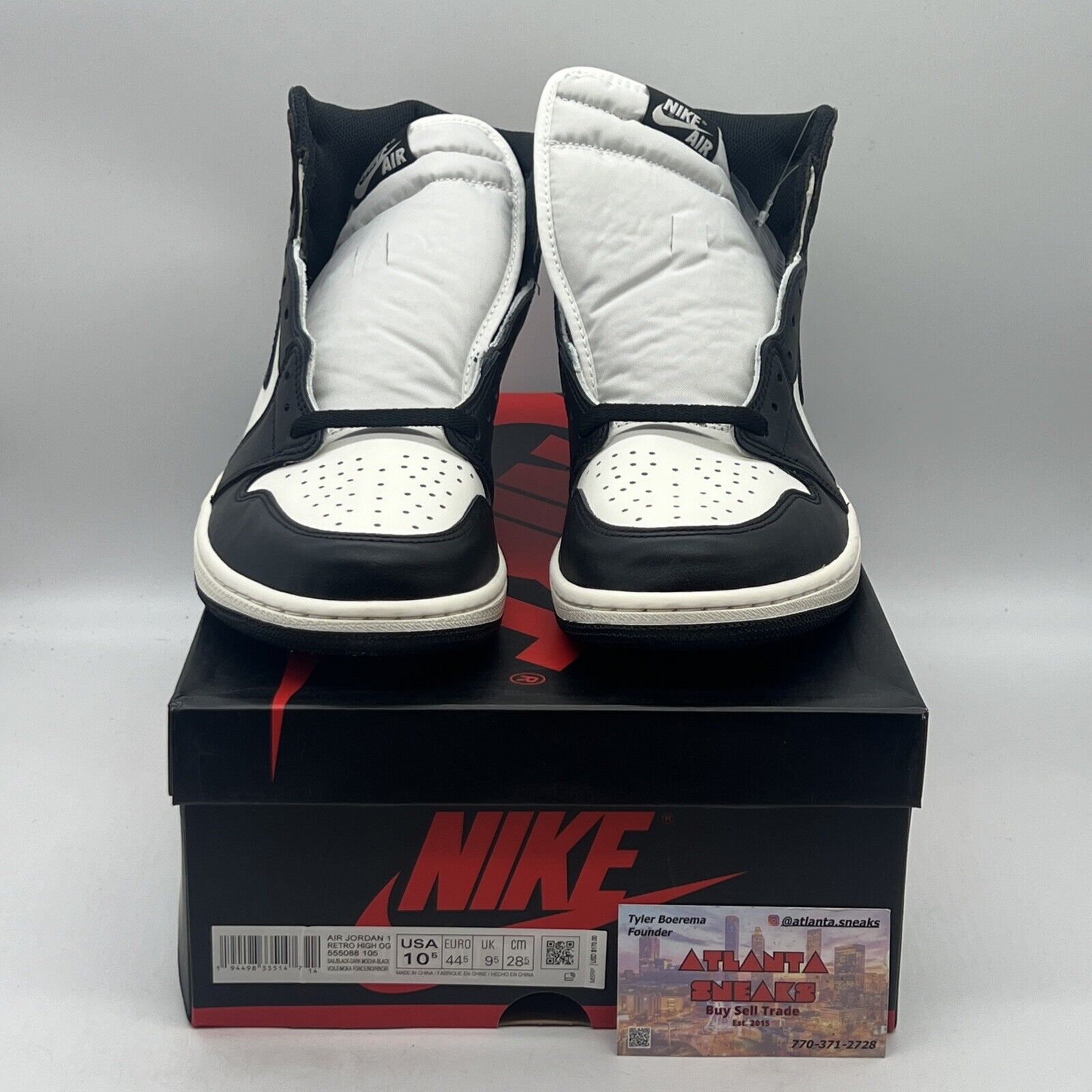 Size 10.5 - Jordan 1 Retro OG High Dark Mocha Black White Brown Brand New Og All