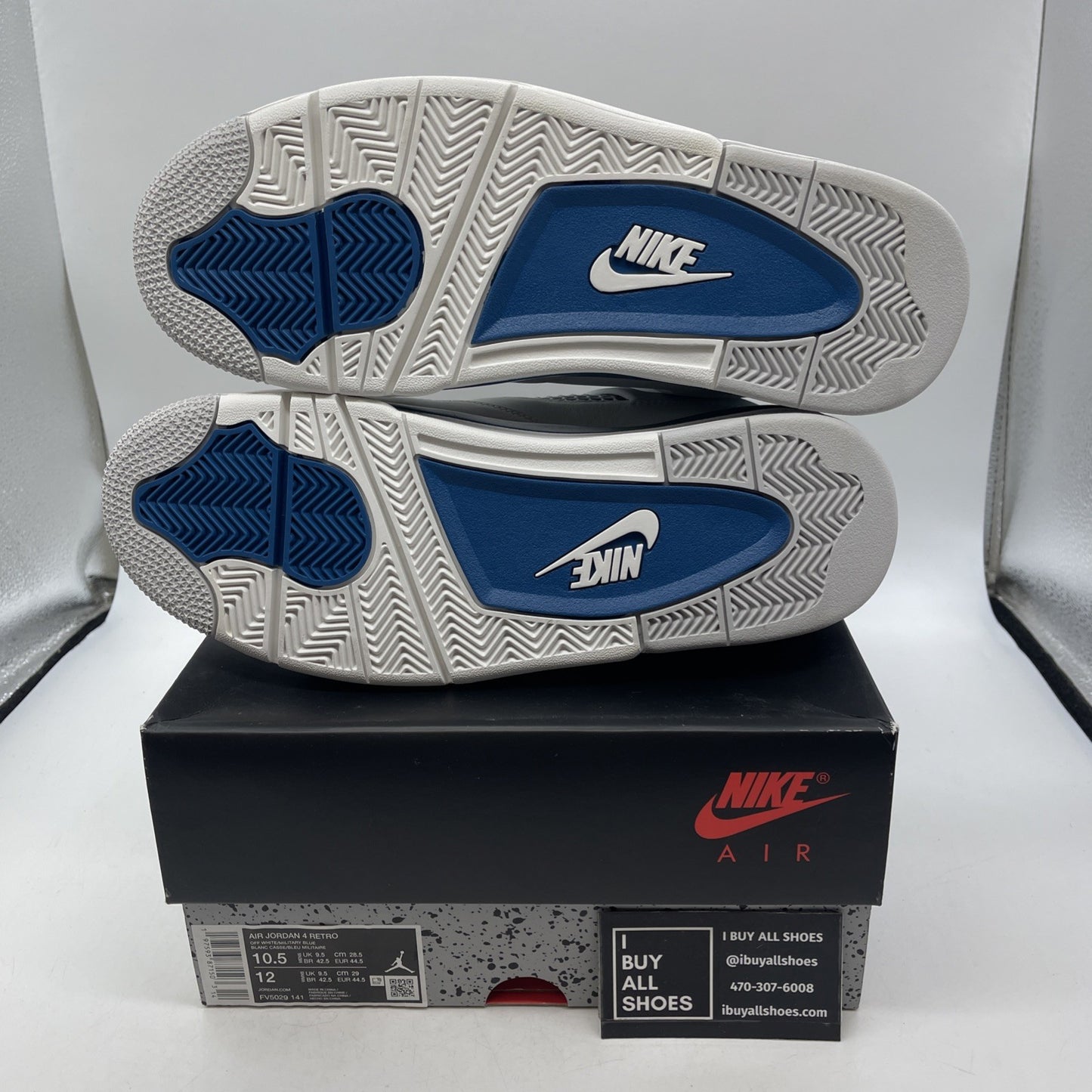 Size 10.5 - Air Jordan 4 Retro 2024 Military Blue (FV5029-141)