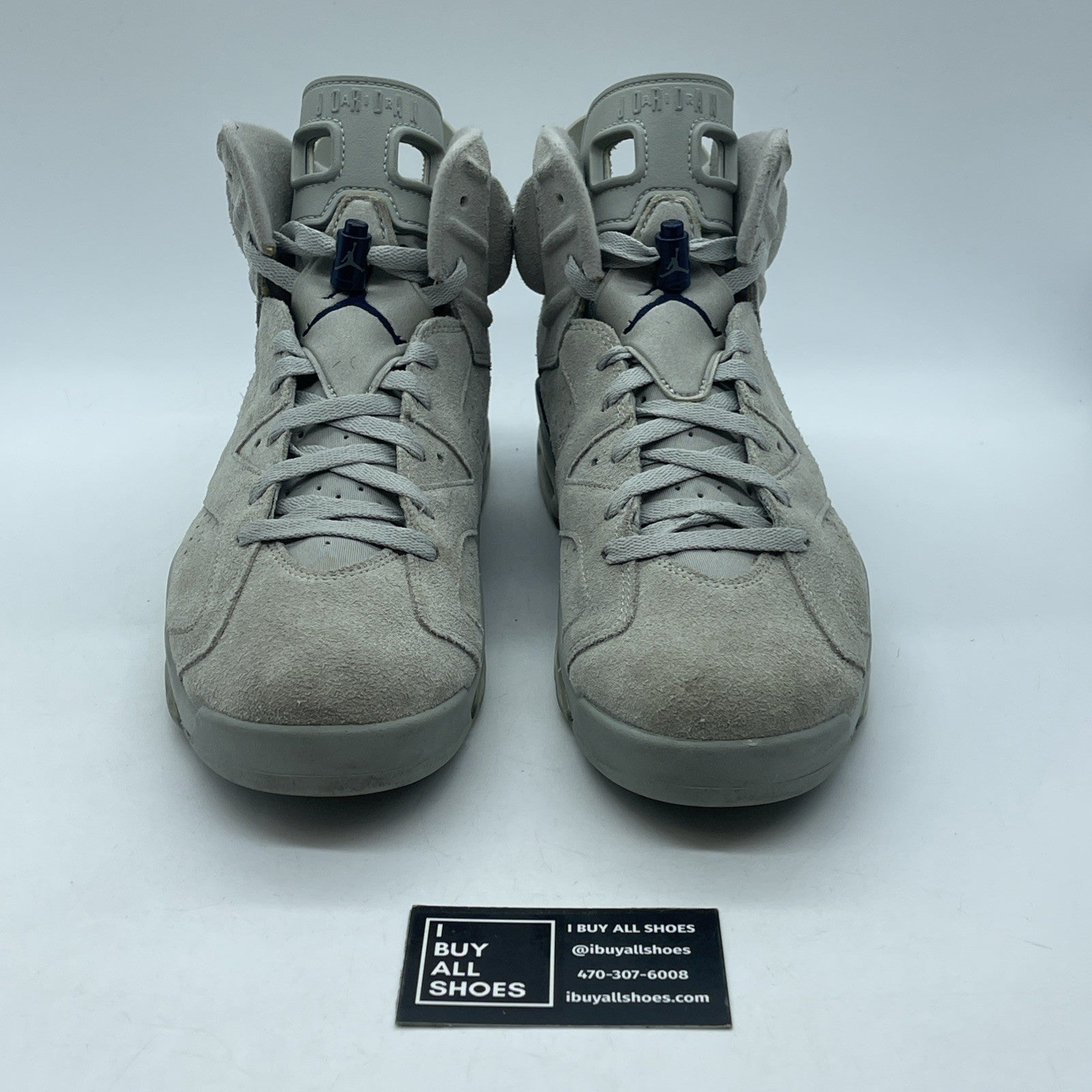 Size 11.5 - Jordan 6 Retro Mid Georgetown Grey Blue Suede (CT8529-012)