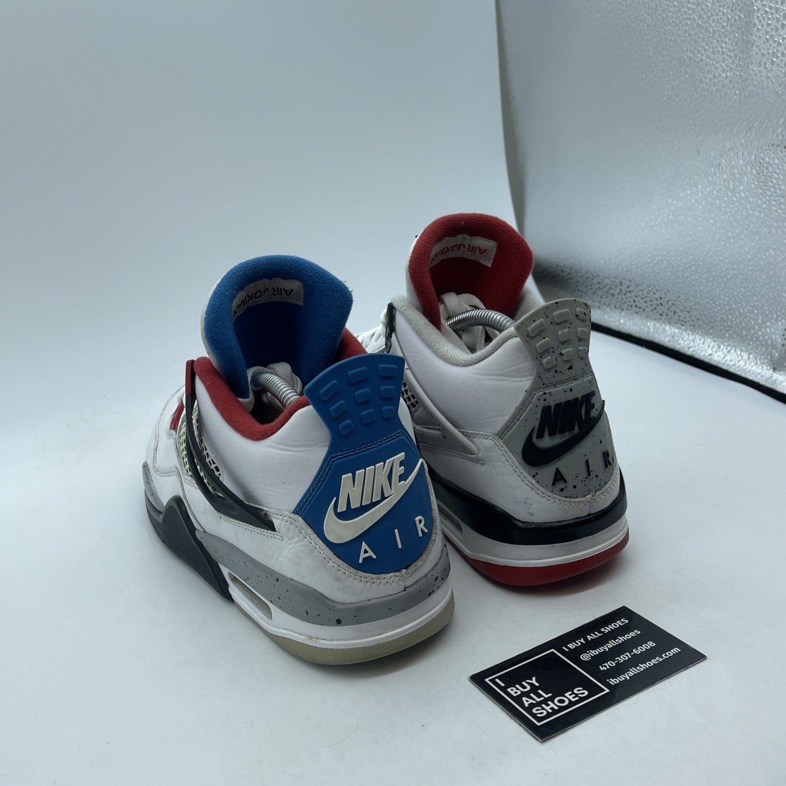 Size 9 - Jordan 4 Retro SE Mid What The 4 White Grey Leather (CI1184-146)
