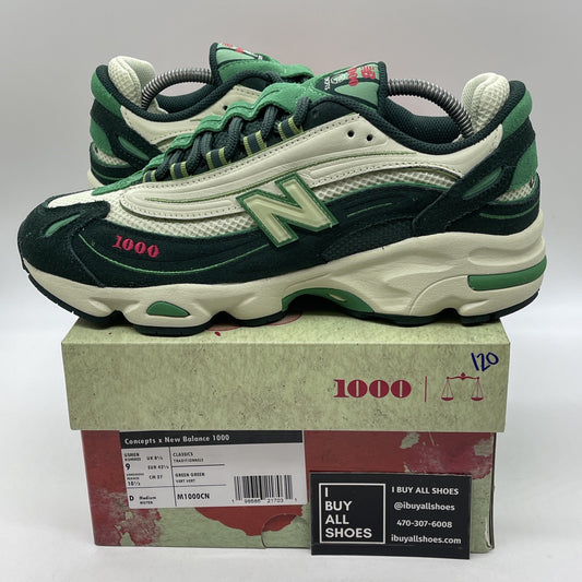 Size 9 - New Balance Concepts x 1000 Míle Green Suede Leather (M1000CN)