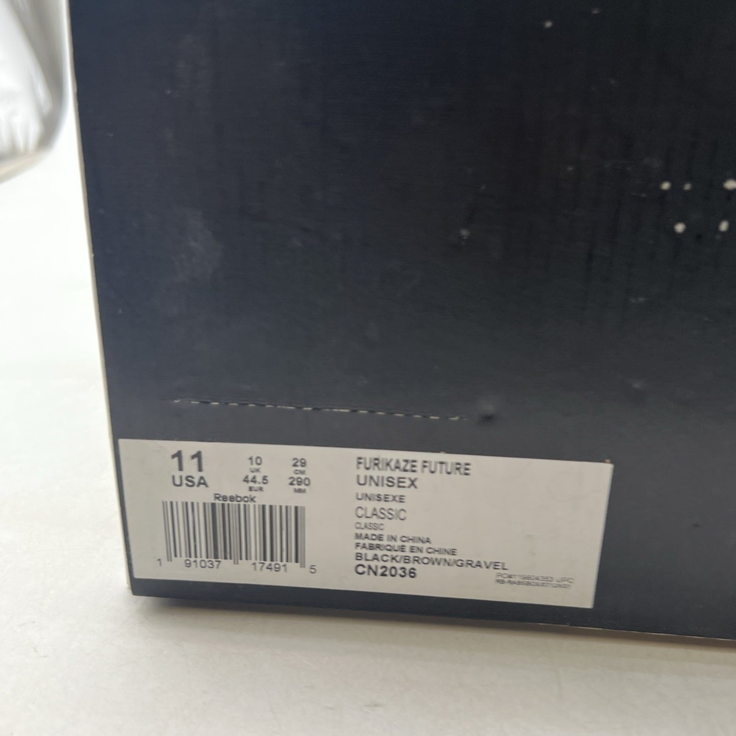 Size 11 - Reebok Furikaze x Future Black (CN2036)
