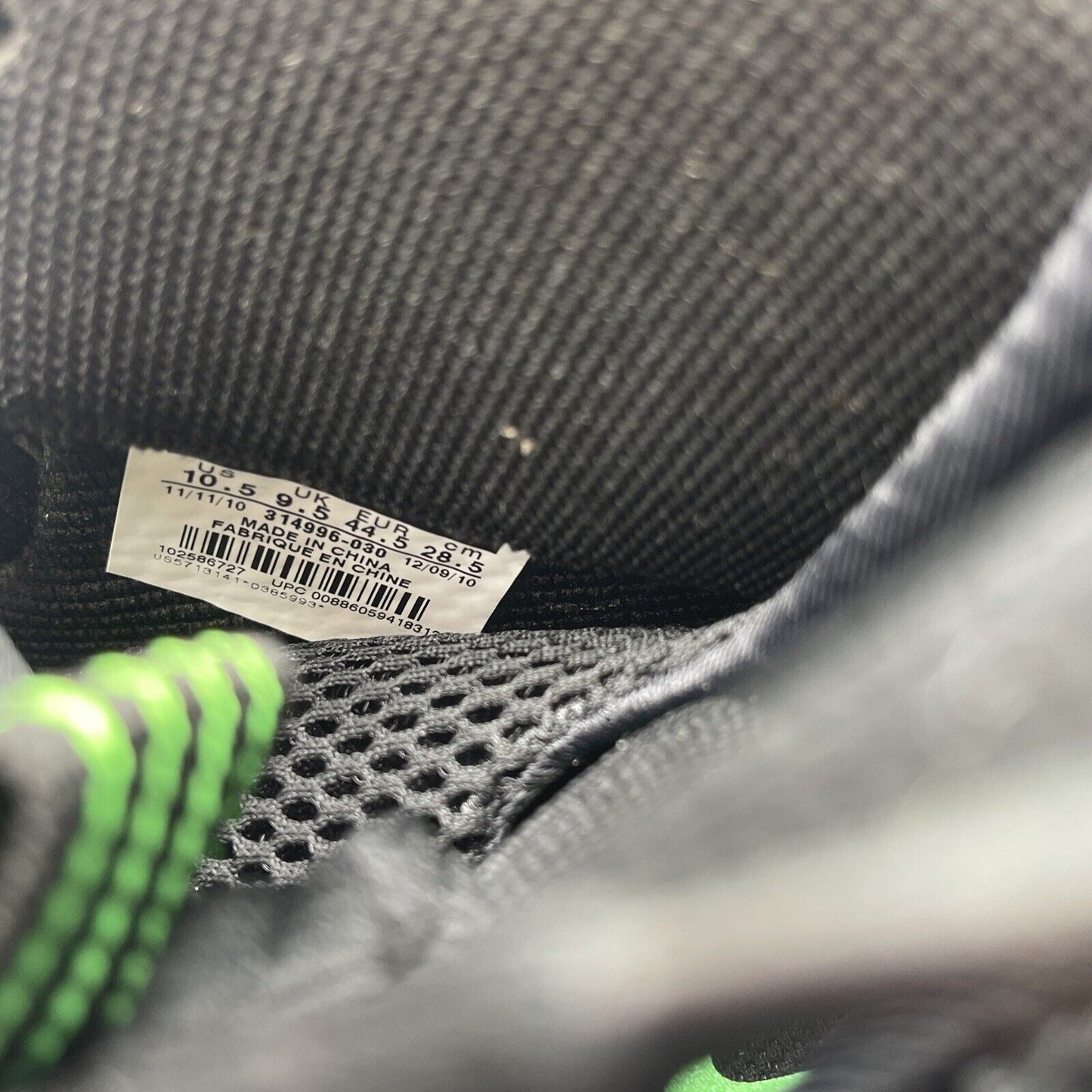 Size 10.5 - Nike Air Foamposite One HOH Electric Green Black Suede (314996-030)