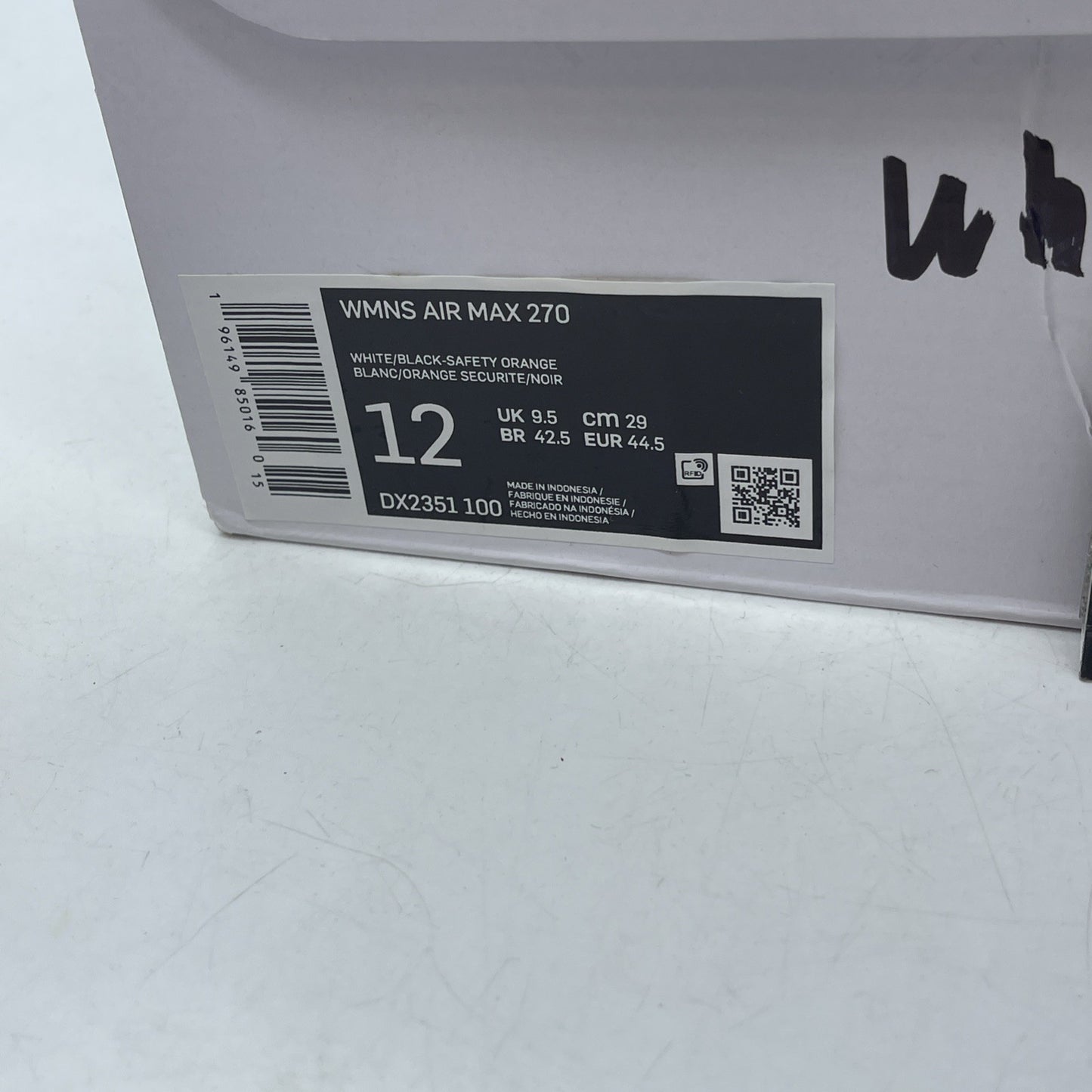 Size 12W - Nike Air Max 270 Nike 101 (DX2351-100)