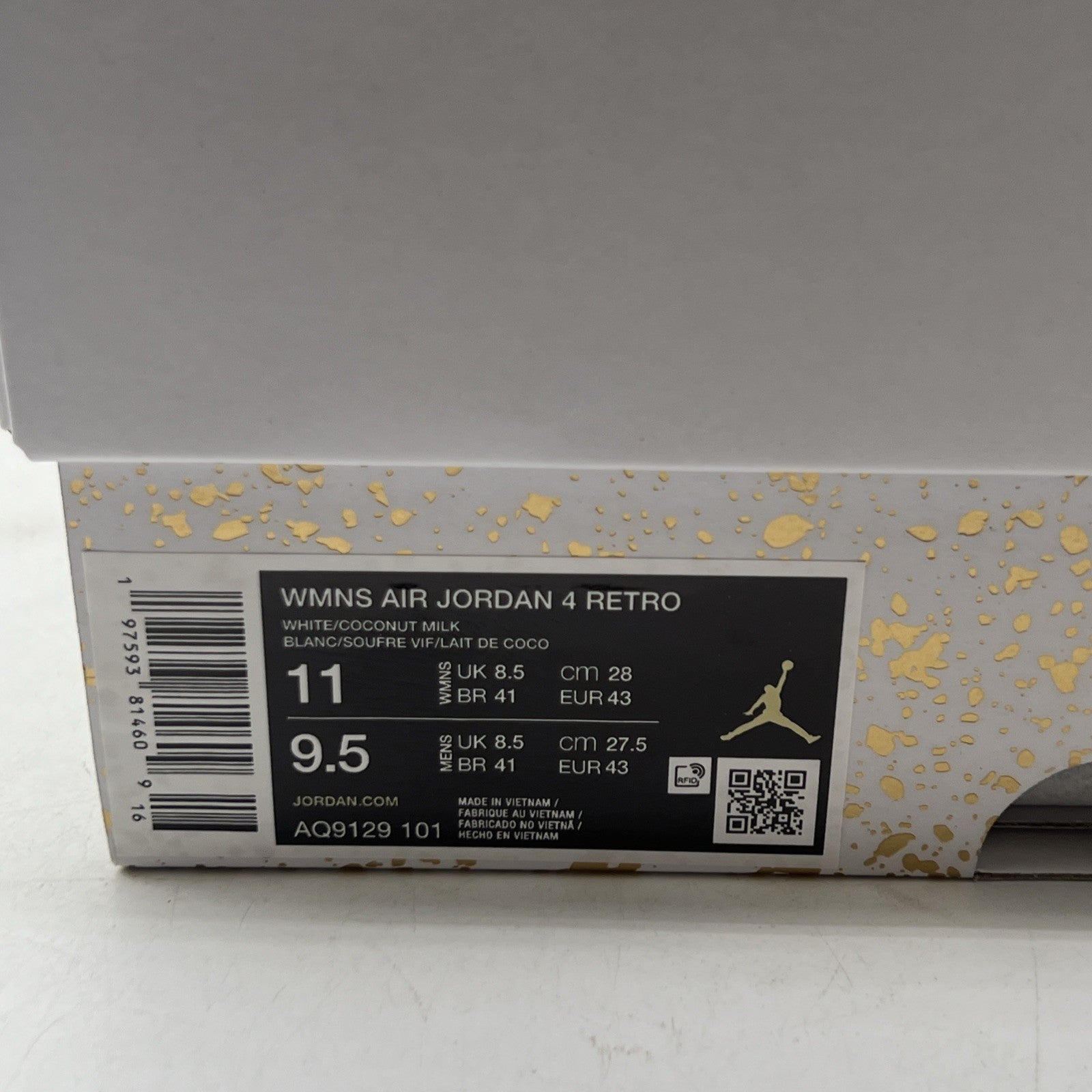 Size 11 - Air Jordan 4 Retro Vivid Sulfur W (AQ9129-101)