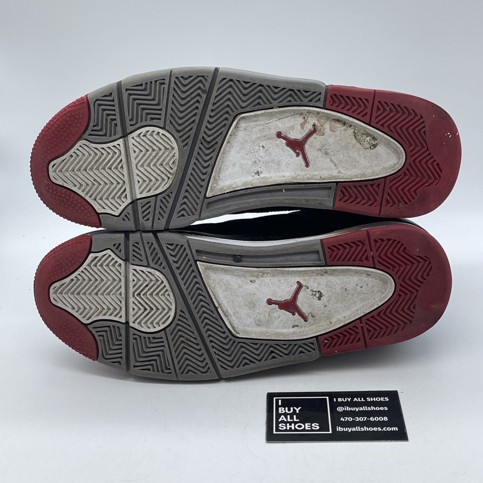 Size 9.5 - Jordan 4 Retro bred release Black Grey Suede (308497-089)