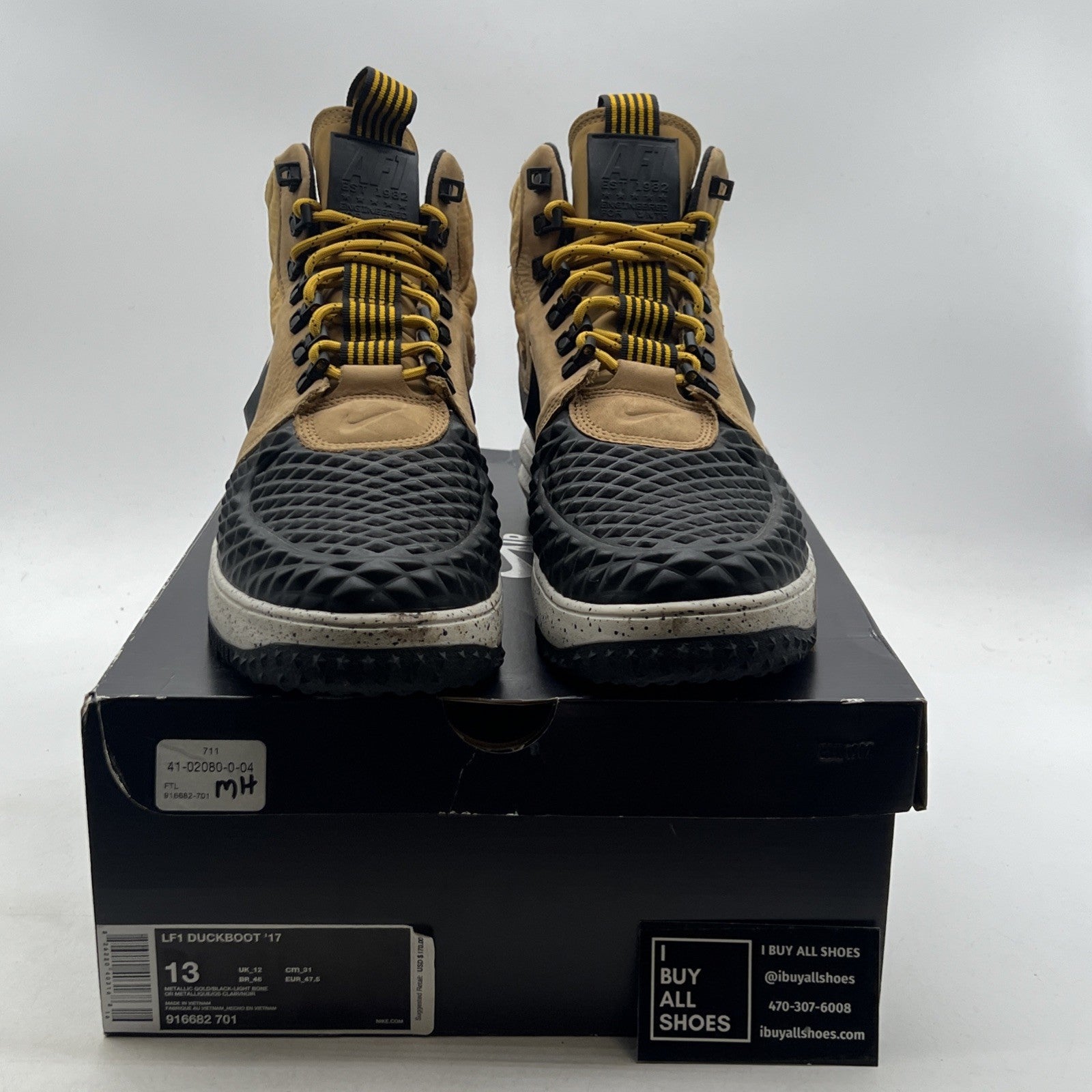 Size 13 - Nike Lunar Force 1 Duckboot Metallic Gold (916682-701)
