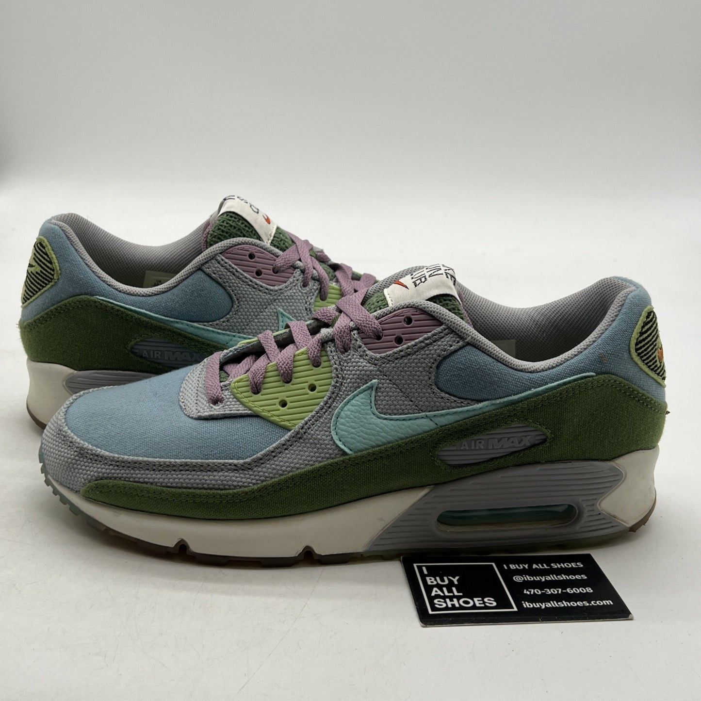 Size 10.5 - Nike Air Max 90 SE Sun Club - Worn Blue Treeline (DM0036-400)