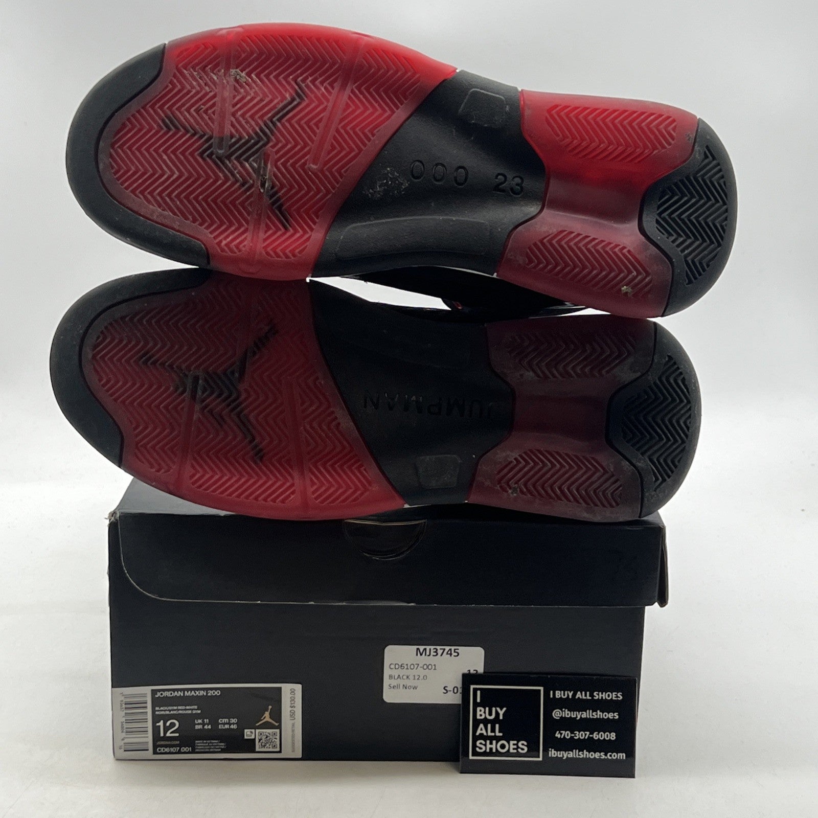 Size 12 - Jordan Maxin 200 Black Gym Red (CD6107-001)