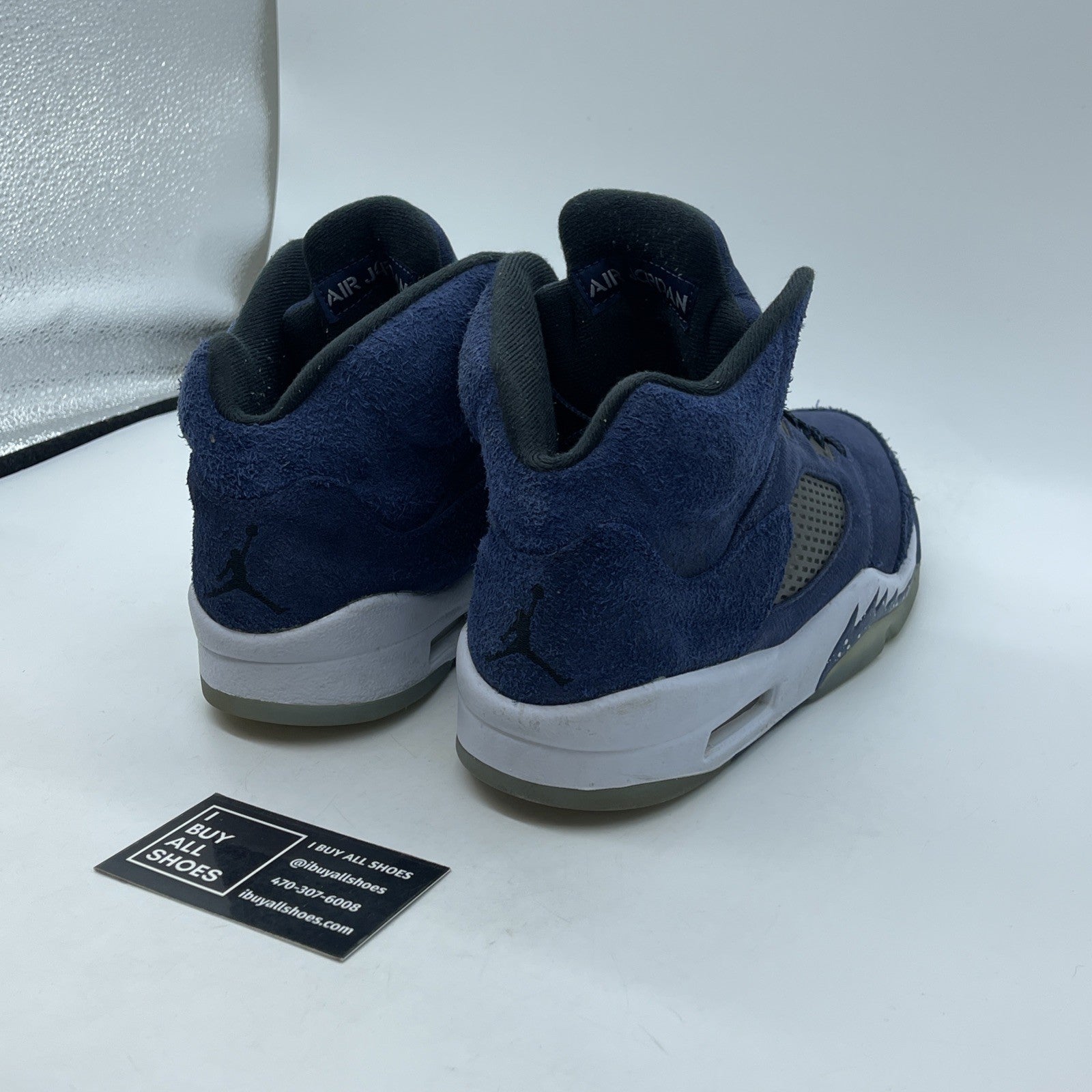 Size 8 - Air Jordan 5 Retro SE Midnight Navy Black Suede (FD6812-400)