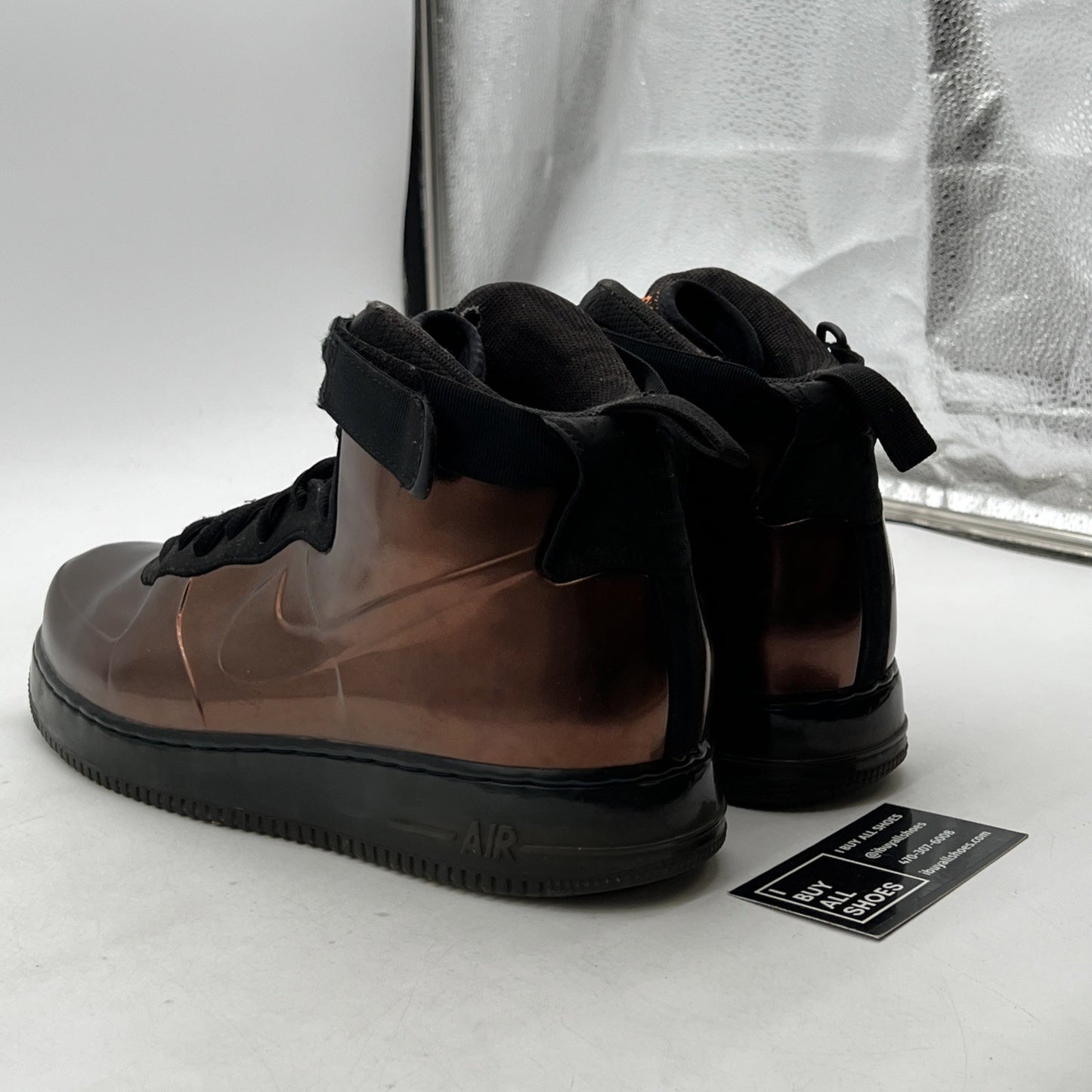 Size 10.5 - Nike Air Force 1 Foamposite Bhm Qs Black History Month (586582-800)
