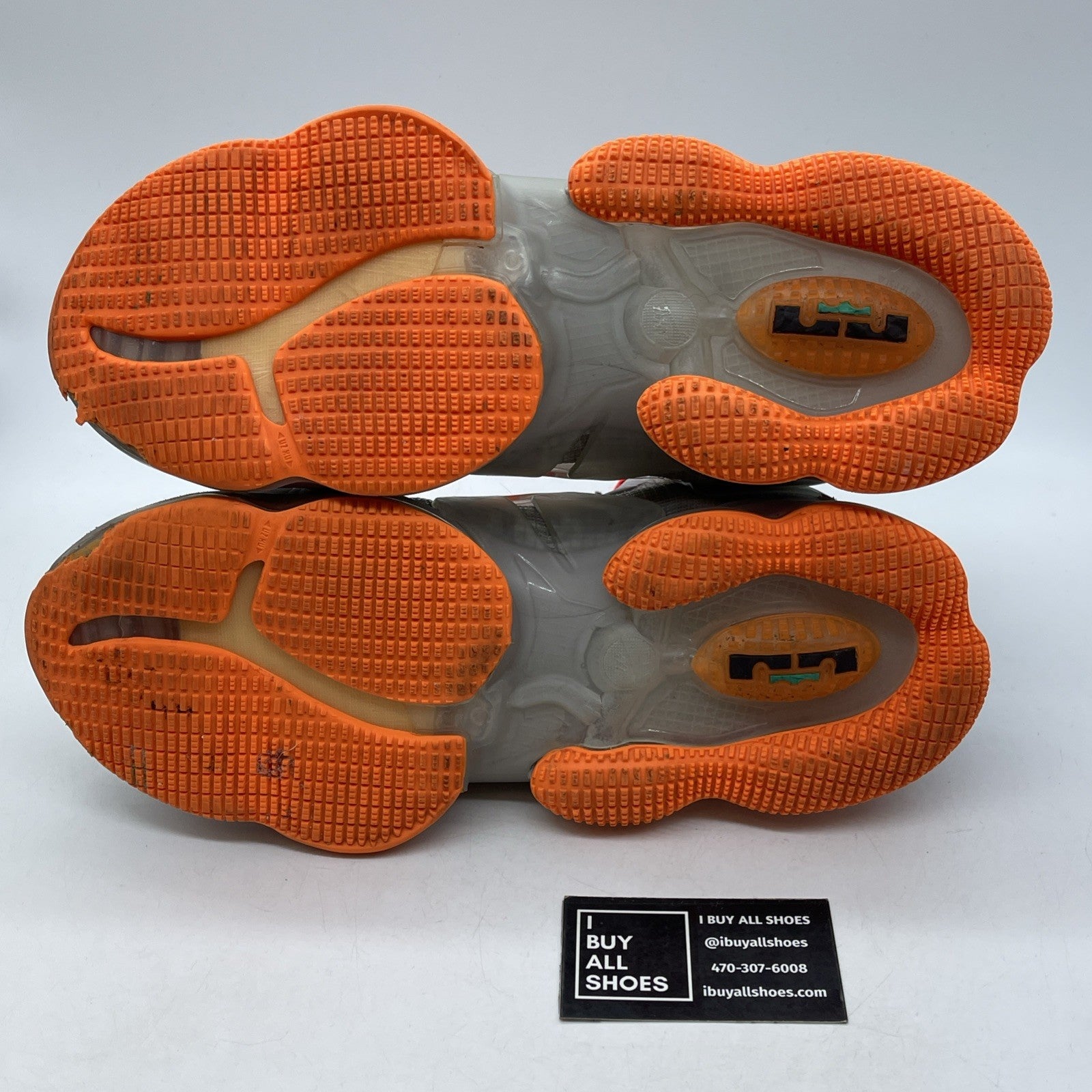 Size 12 - NIKE LEBRON XIX 19 GREY FOG ROMA GREEN Orange Leather (DC9339-001)