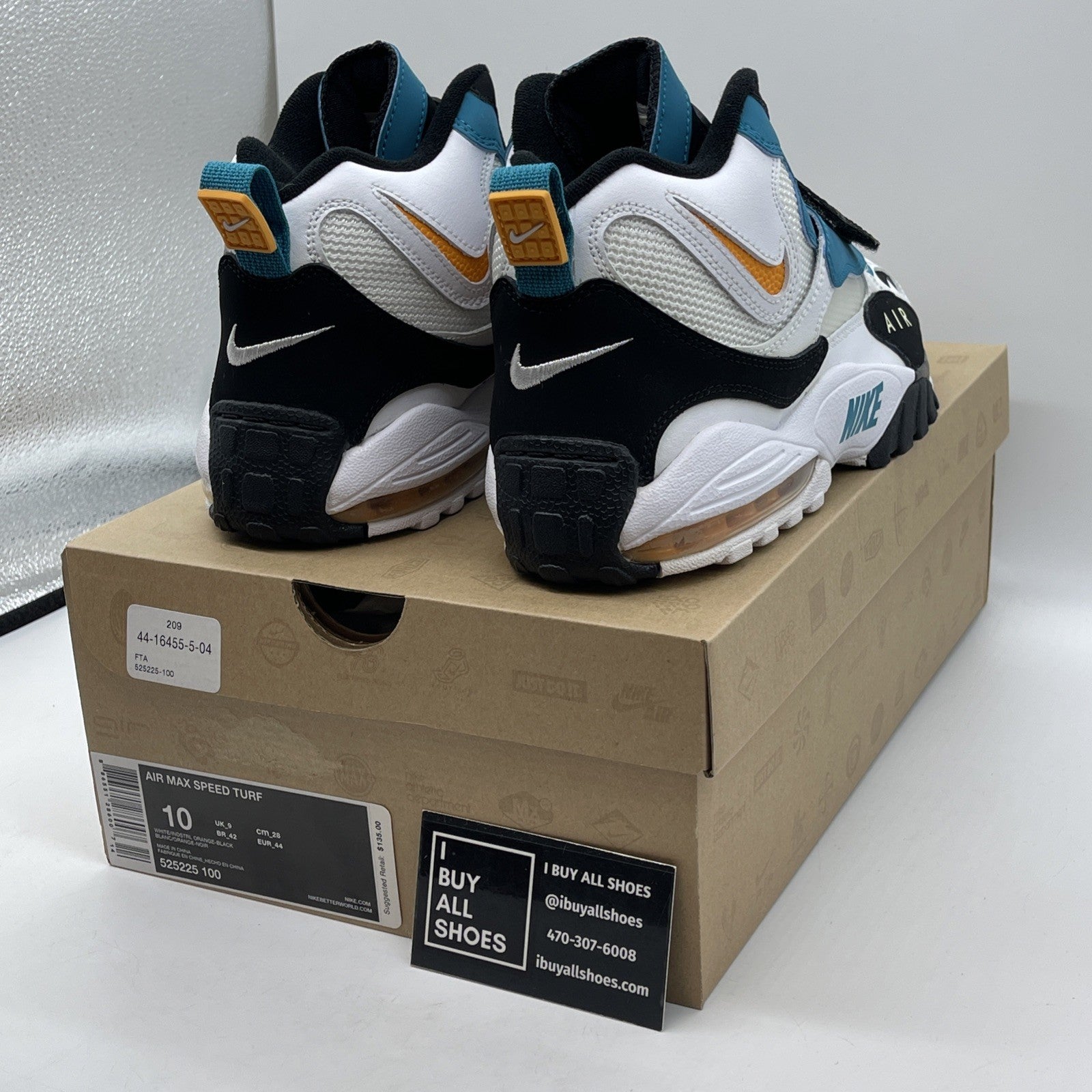 Size 10 - Nike Air Max Speed Turf Dan Marino Black Suede Leather (525225-100)