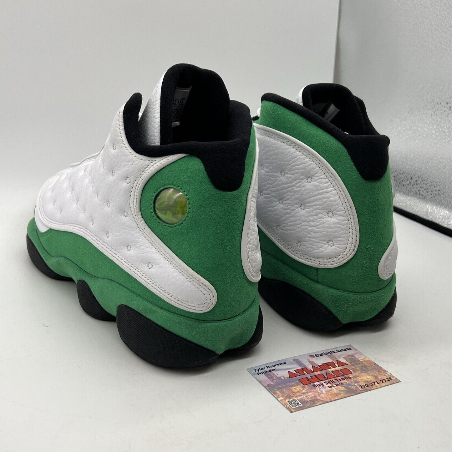 Size 13 - Jordan 13 Retro Lucky Green 2020 - DB6537-113 Black White Leather