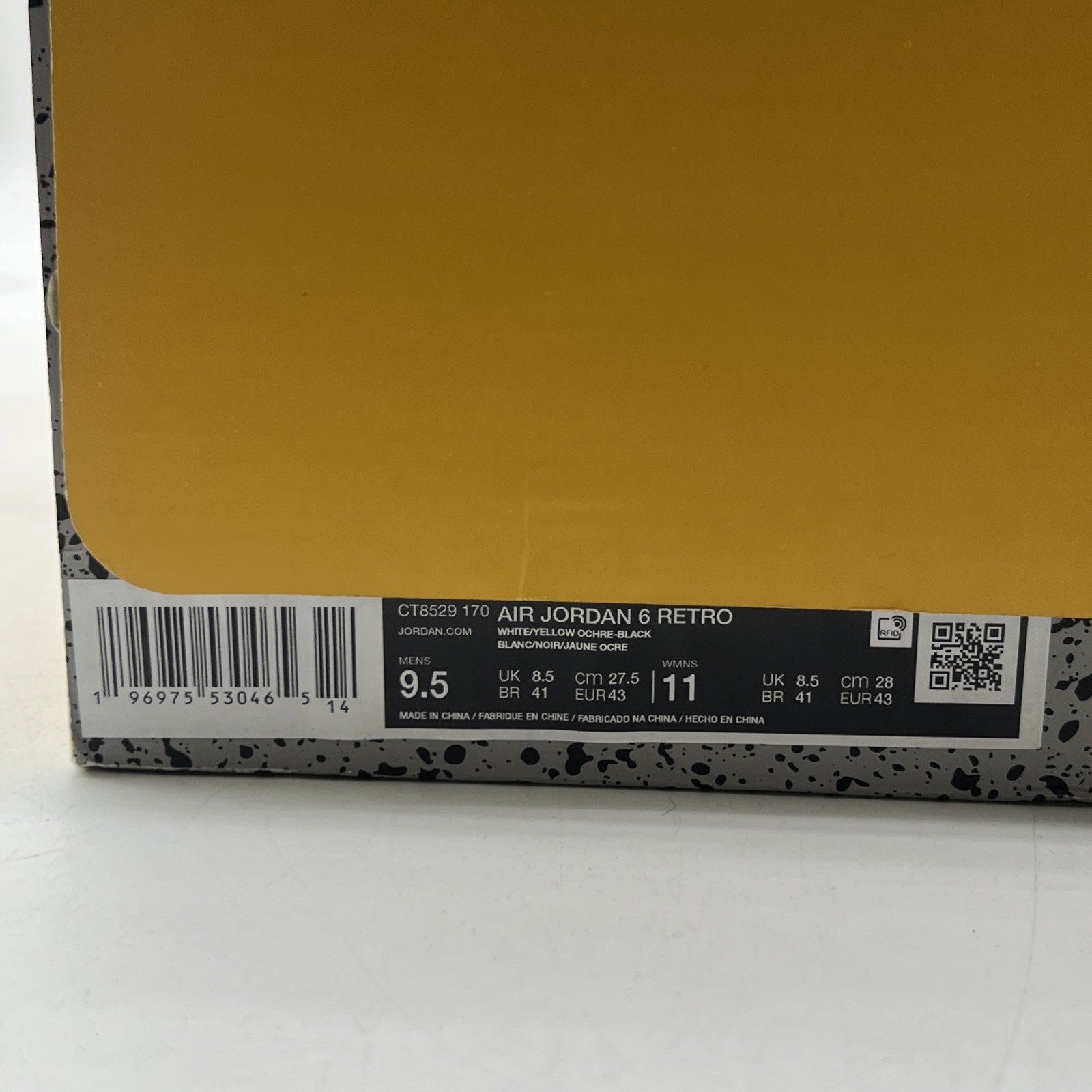 Size 9.5 - Air Jordan 6 Retro Yellow Ochre (CT8529-170)