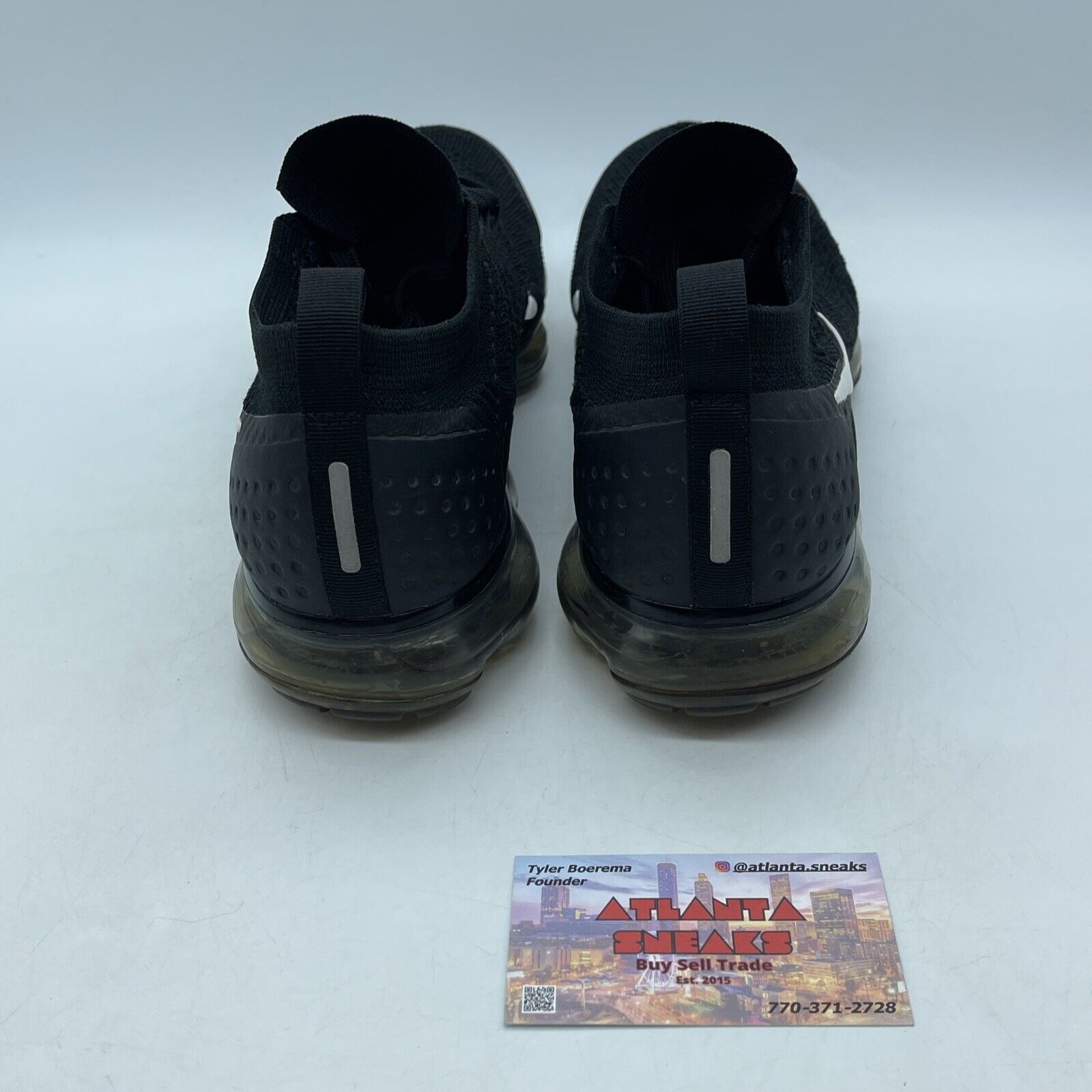 Size 9.5 - Nike Air VaporMax Flyknit 2 Black White (942842-001)