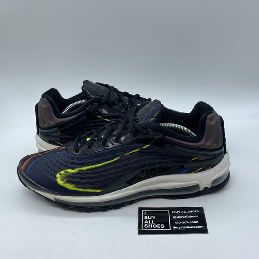 Size 11.5 - Nike Air Max Deluxe Midnight Navy Black Orange Suede (AJ7831-001)