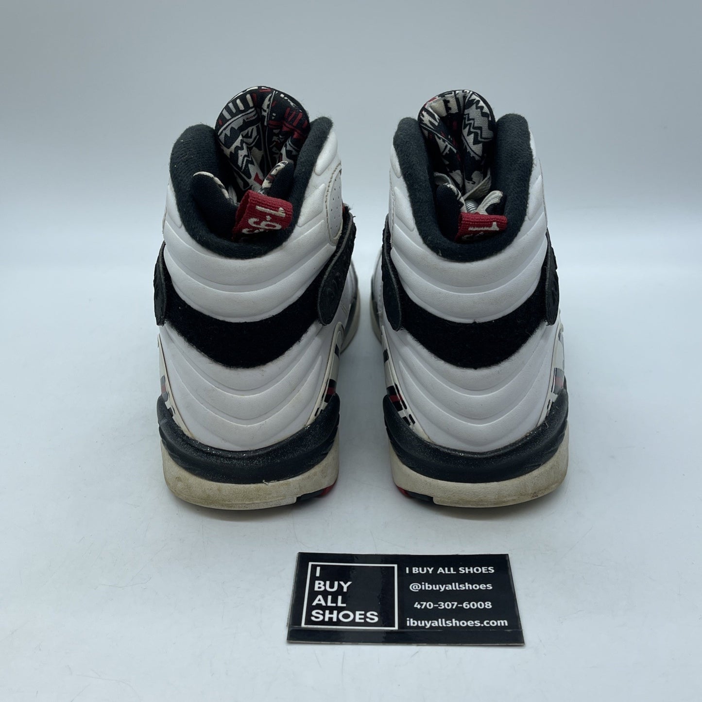 Size 9 - Air Jordan 8 Retro Alternate White Red Black Leather (305381-104)