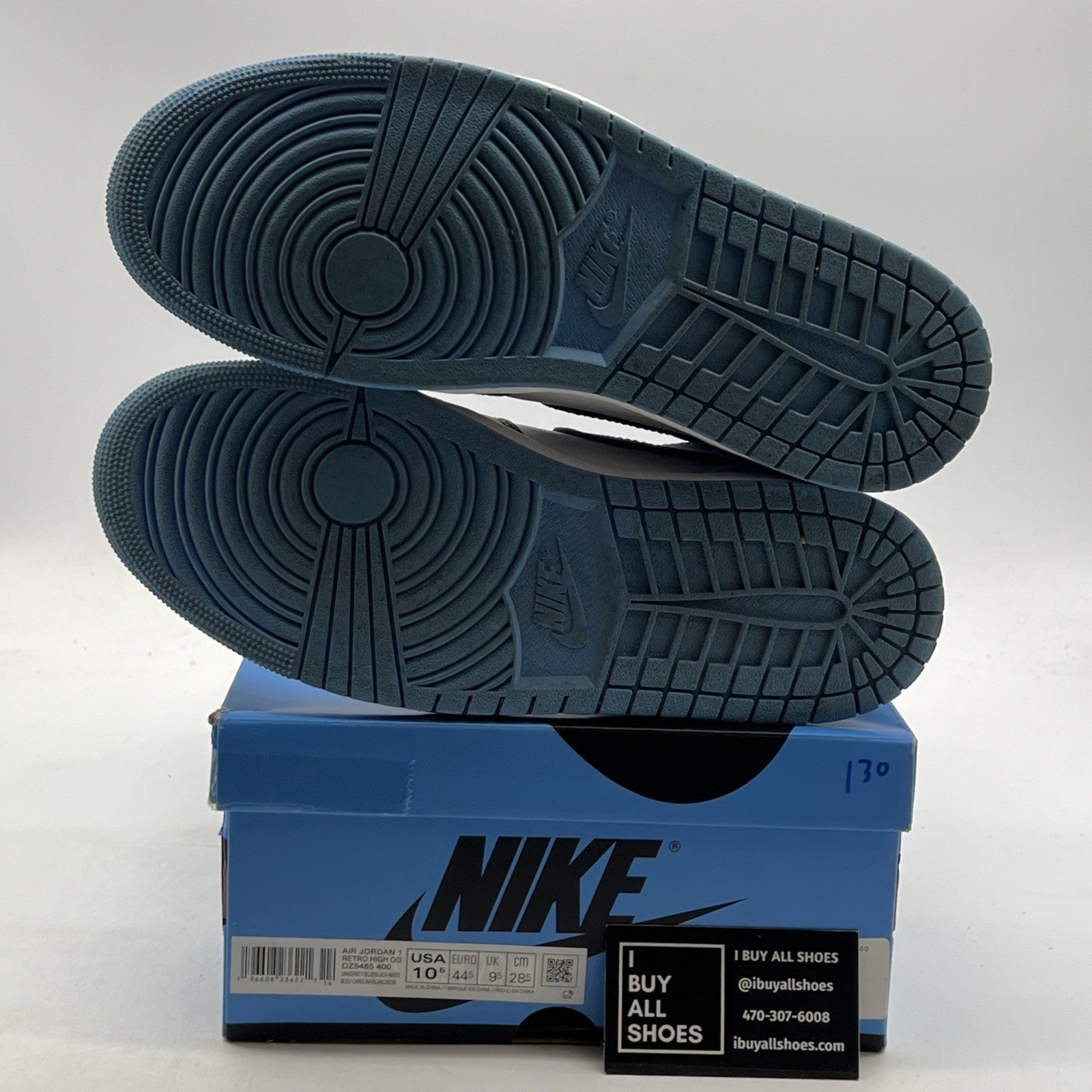 Size 10.5 - Air Jordan 1 Retro OG High UNC Toe (DZ5485-400)