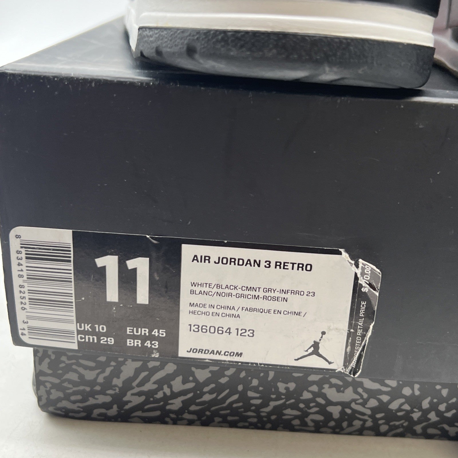 Size 11 - Air Jordan 3 Retro Infrared 23 (136064-123)