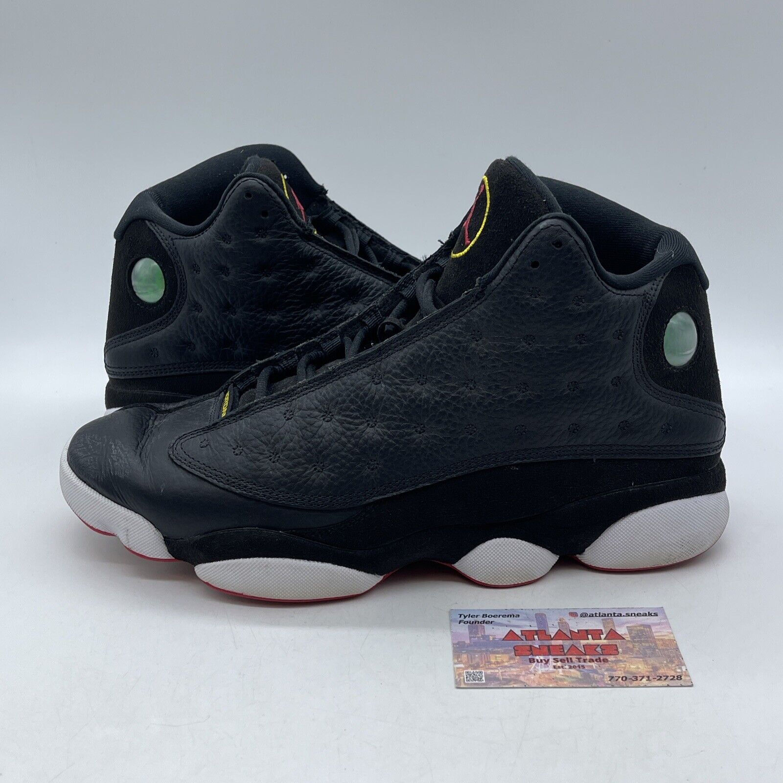 Size 11 - Jordan 13 Retro Mid Playoff White Red Black Leather Suede (414571-062)