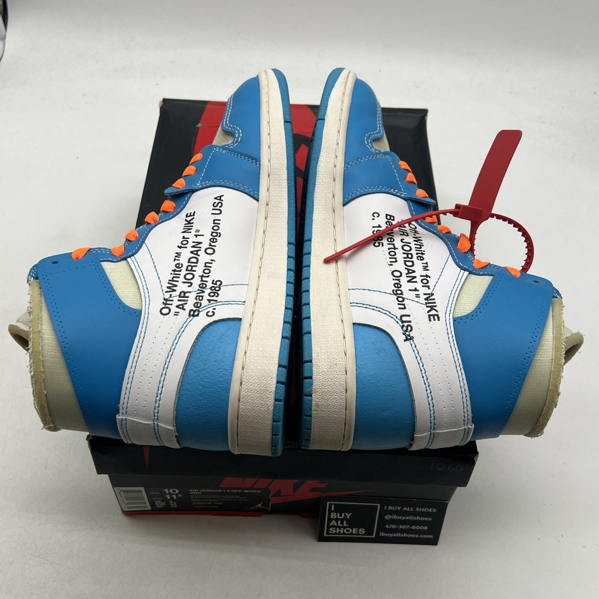 Size 10 - Air Jordan 1 Retro OG x Off-White High UNC (AQ0818-148)
