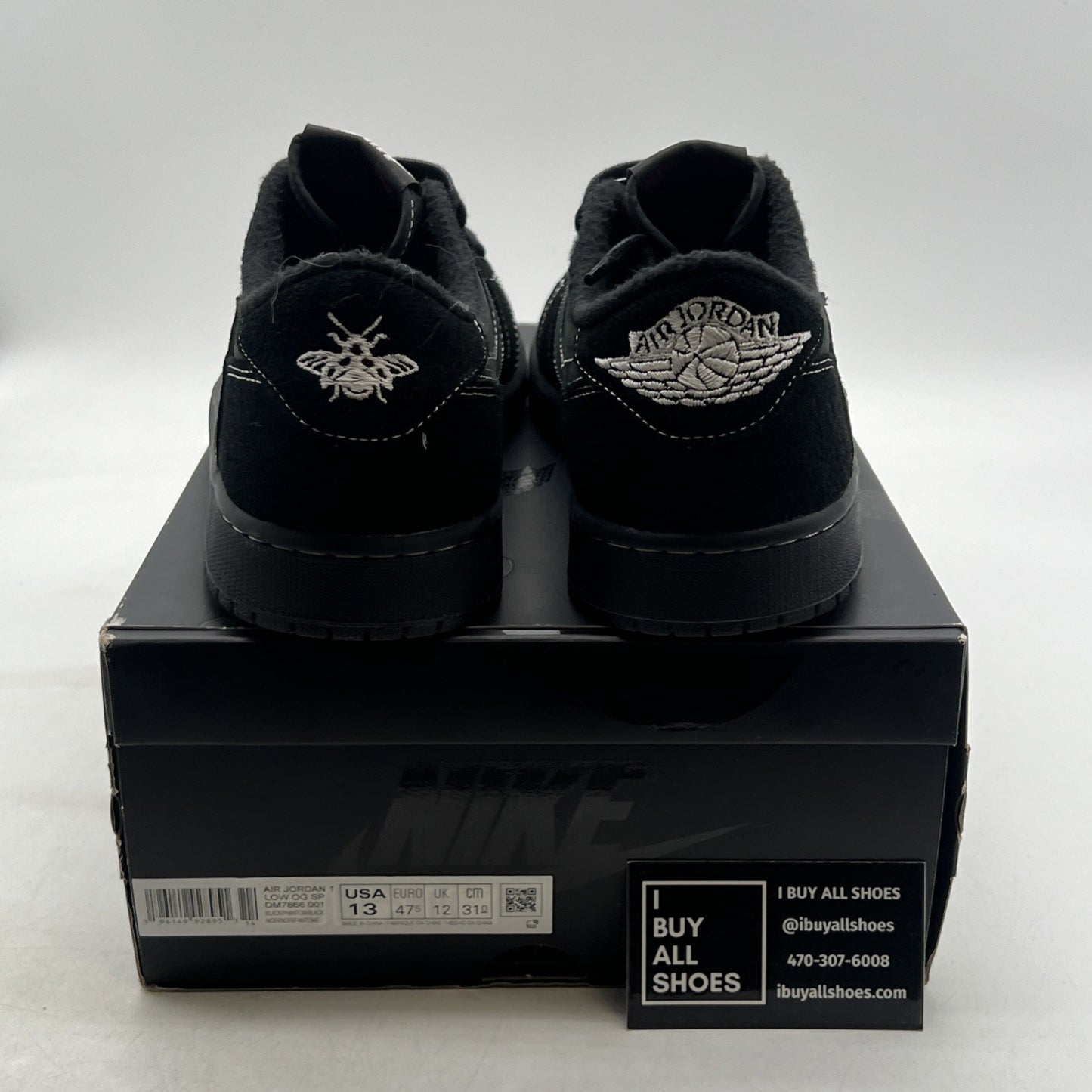 Size 13 - Air Jordan 1 Retro Low OG SP x Travis Scott Black Phantom (DM7866-001)
