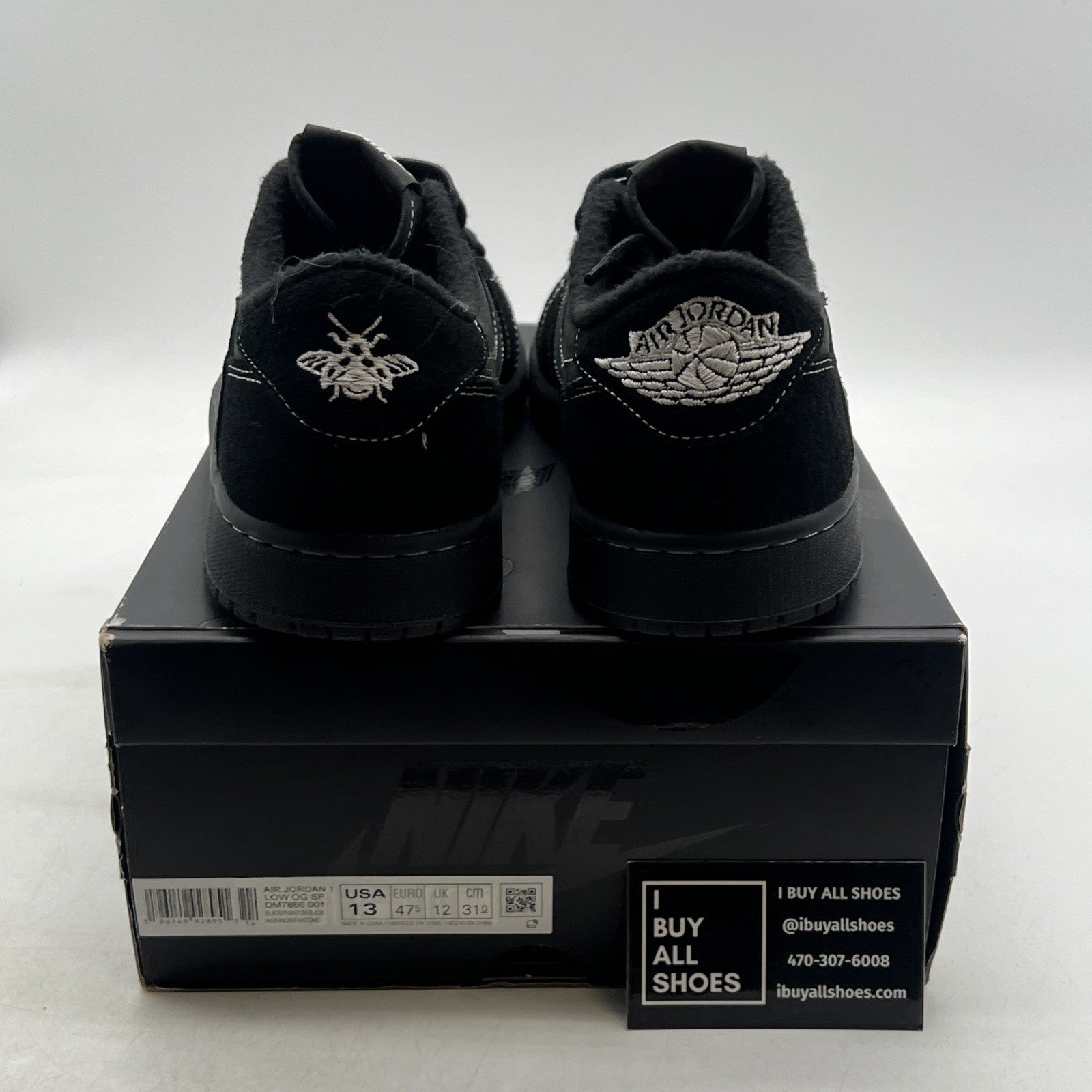 Size 13 - Air Jordan 1 Retro Low OG SP x Travis Scott Black Phantom (DM7866-001)