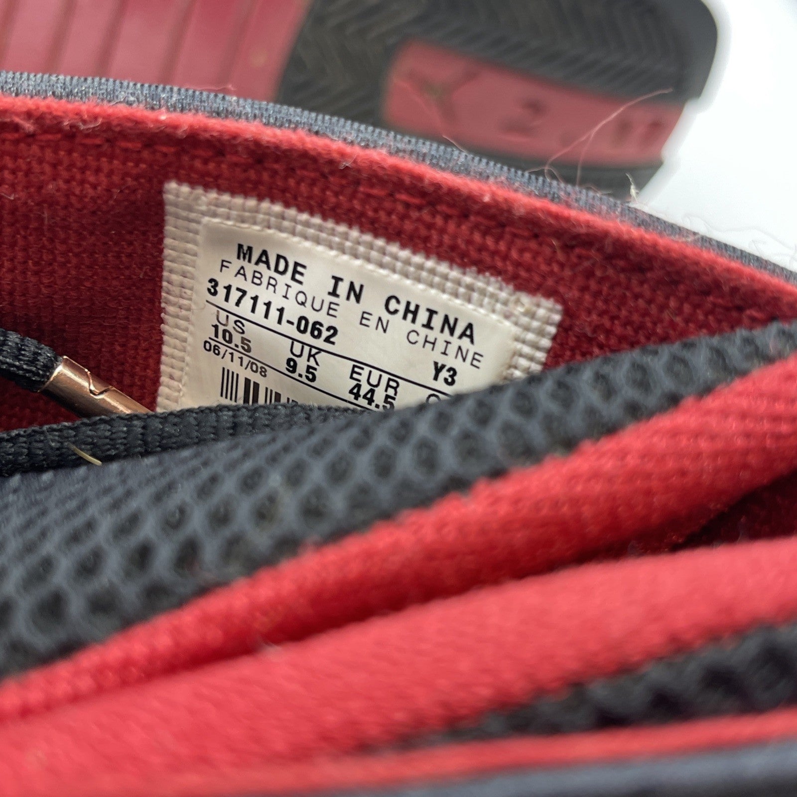 Size 10.5 - Air Jordan 15 Retro Countdown Pack Black Red Leather (317111-062)