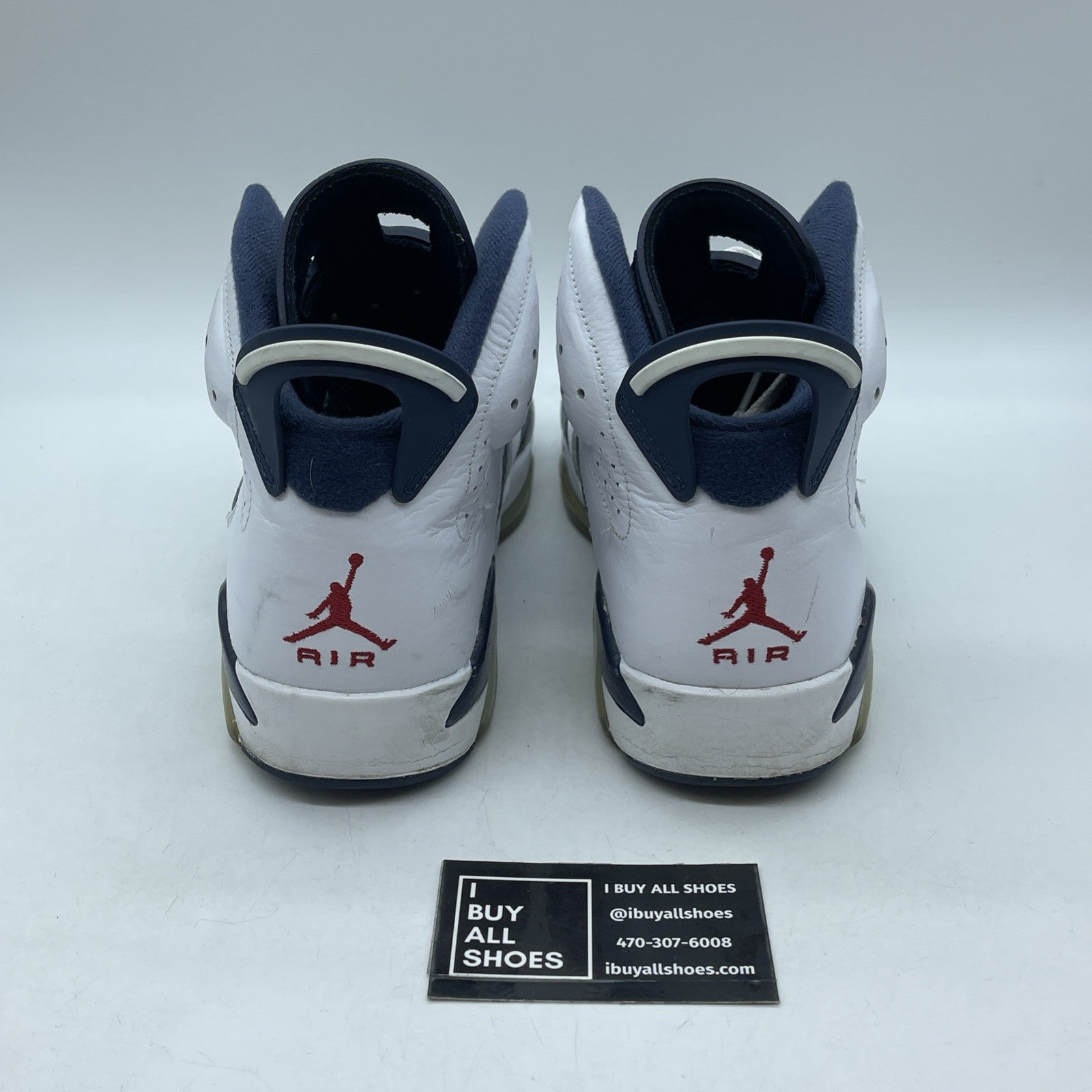 Size 9 - Air Jordan 6 Retro 2012 Olympic Blue White Leather (384664-130)