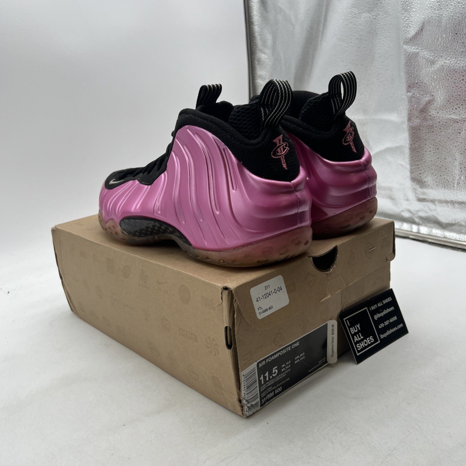 Size 11.5 - Nike Air Foamposite One Pearlized Pink (314996-600)