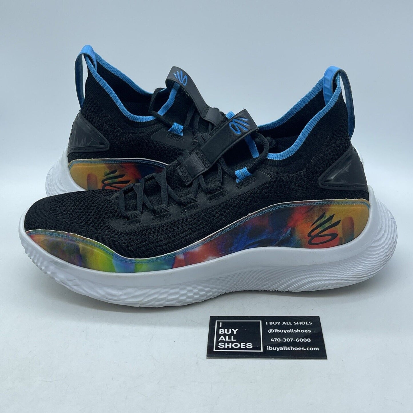 Size 13 - Under Armour Curry 8 Flow 'Feel Good Flow' Black Suede (3024032-001)