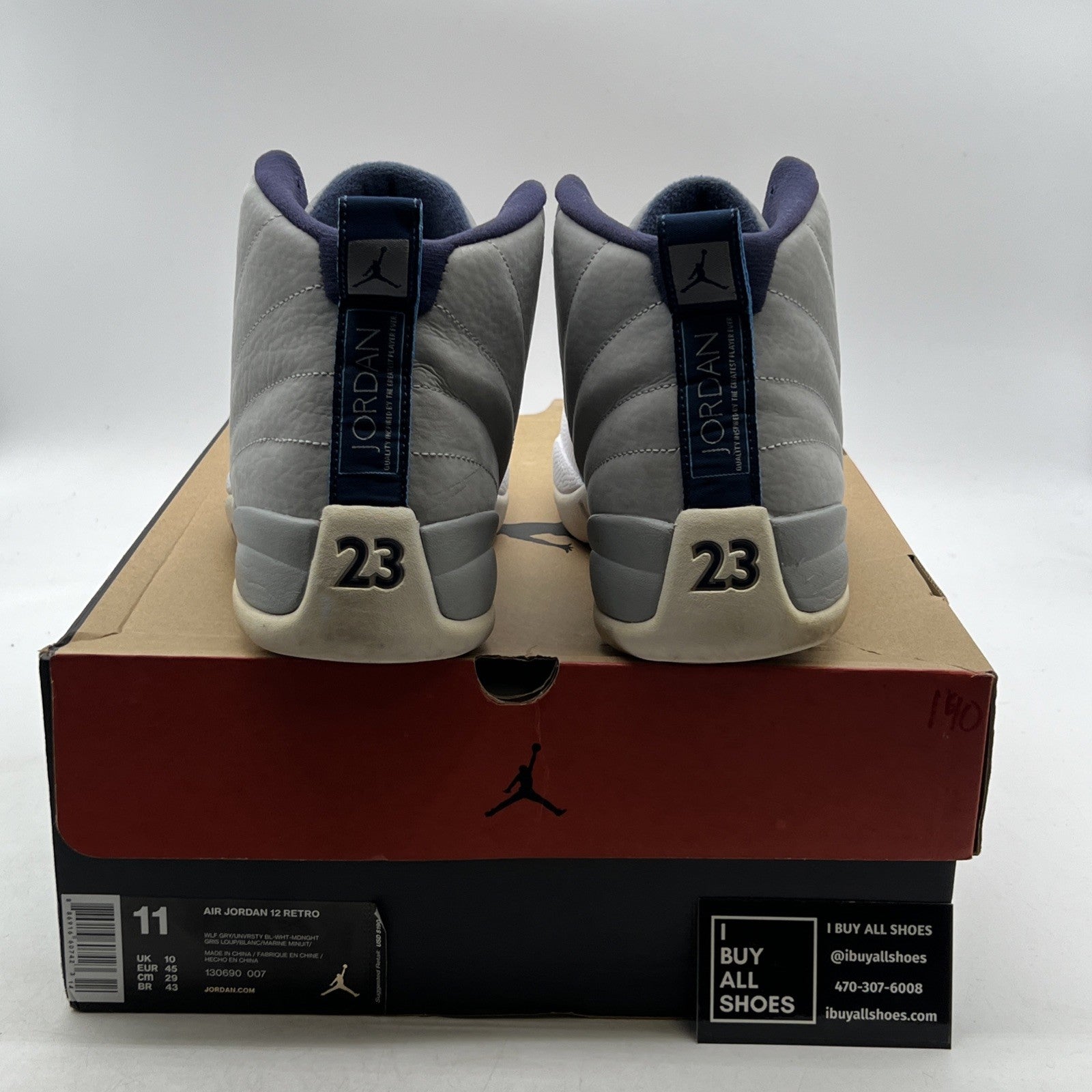 Size 11 - Air Jordan 12 Retro Grey University Blue (130690-007)