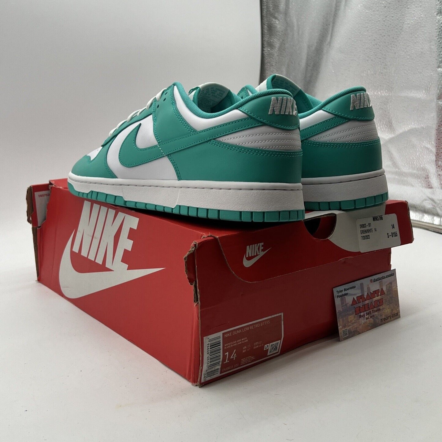 Size 14 - Nike Dunk Low Clear Jade (DV0833-101)