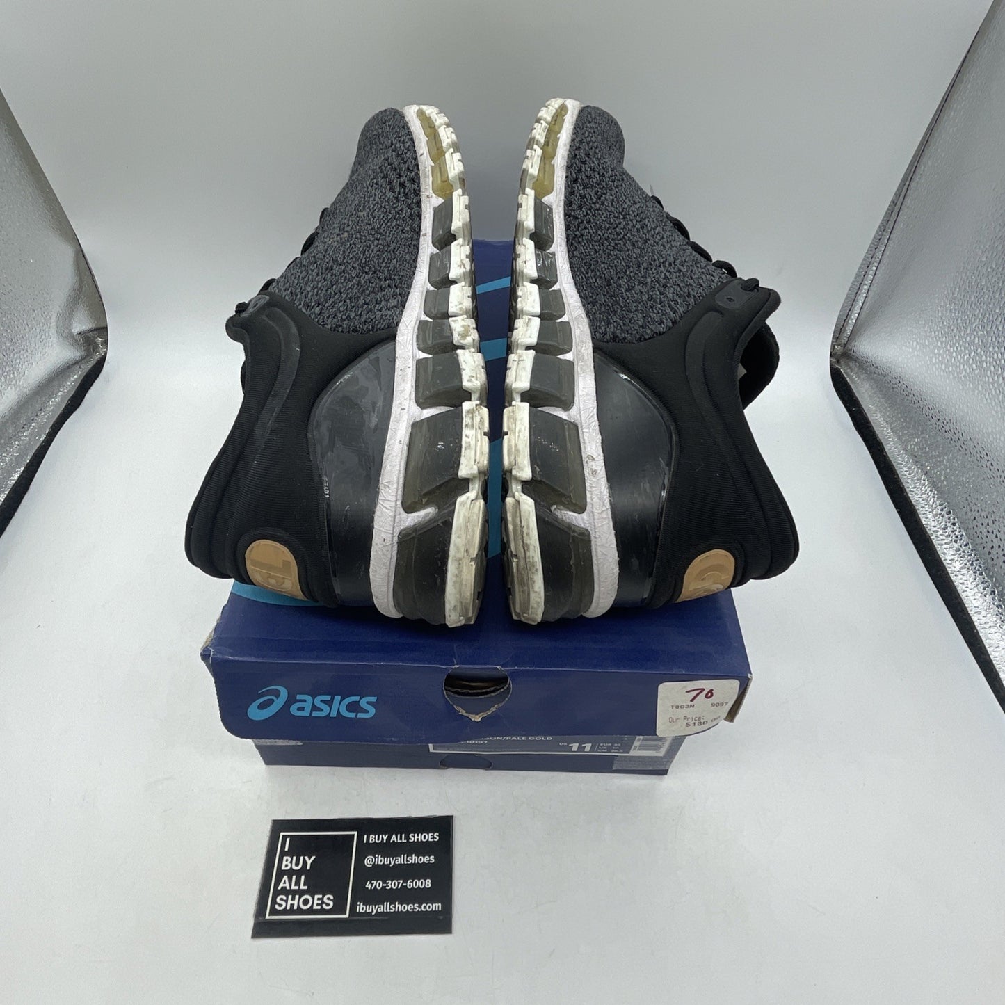 Size 11 - Asics Gel Quantum 360 Knit 2 Black (T8G3N)