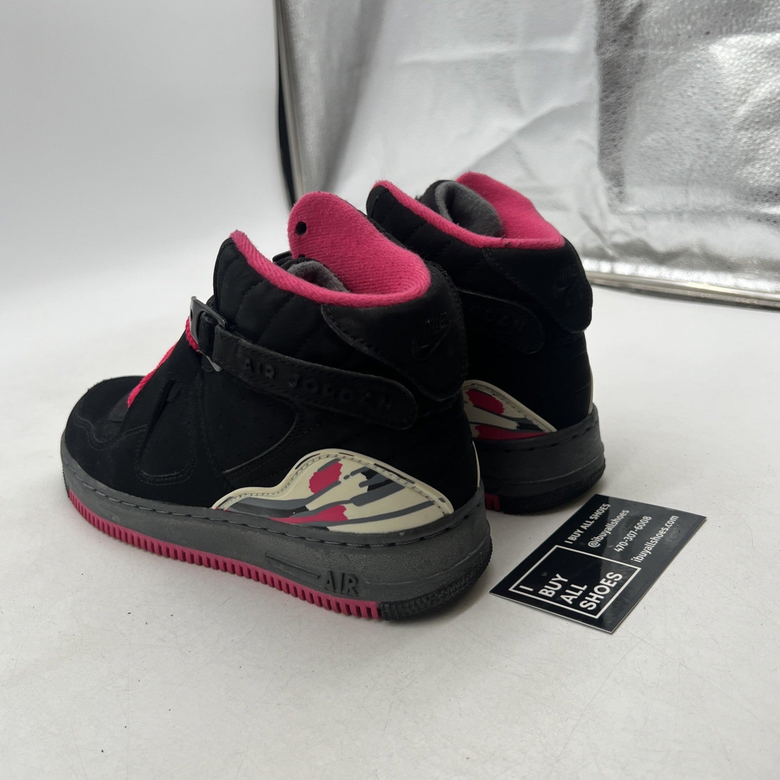 Size 4.5Y - Nike Air Jordan Force Fusion Black Pink (385067-002)