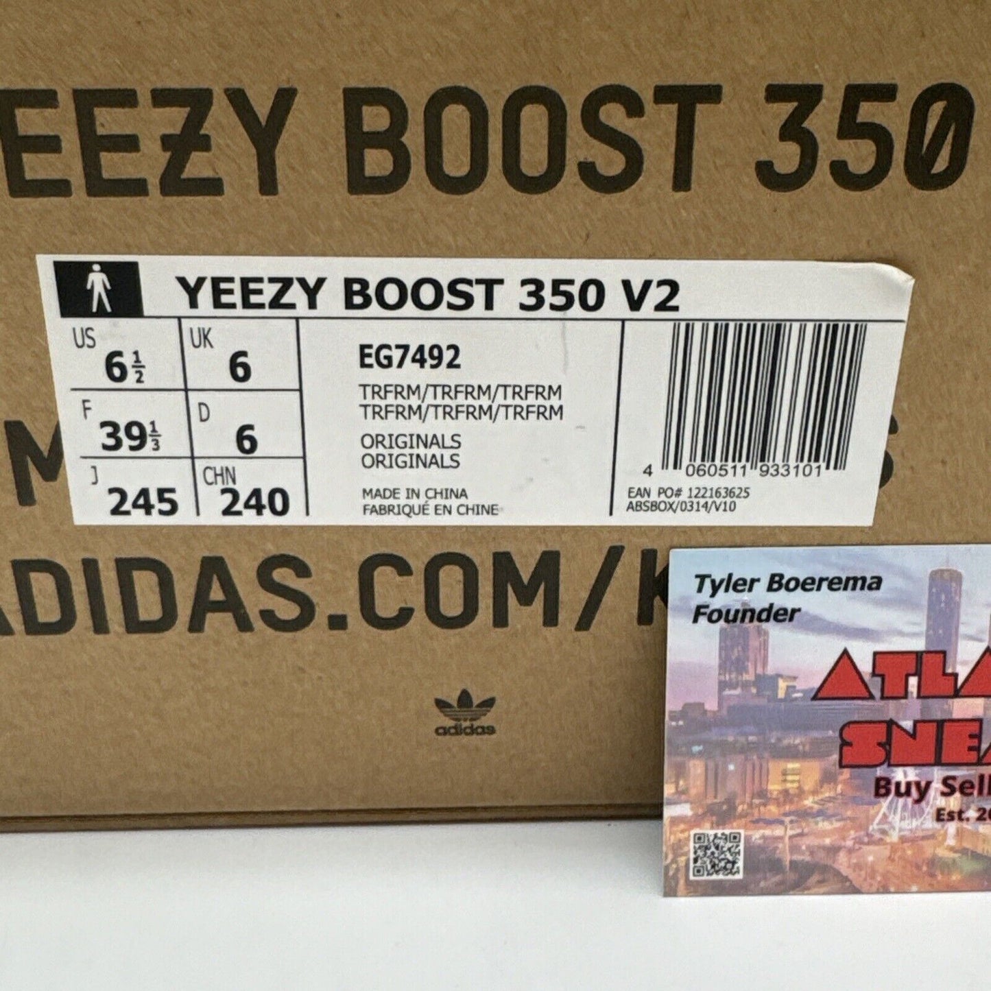 Size 6.5 - adidas Yeezy Boost 350 V2 True Form Grey Orange New Rare Size OG All