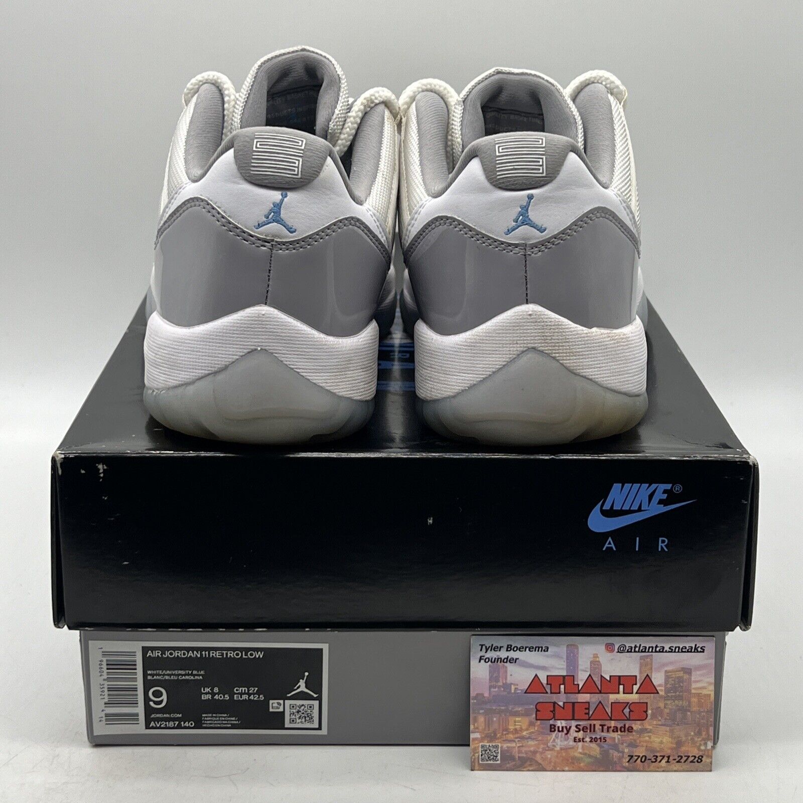 Size 9 - Air Jordan 11 Retro Low Cement Grey White Icey Leather (AV2187-140)