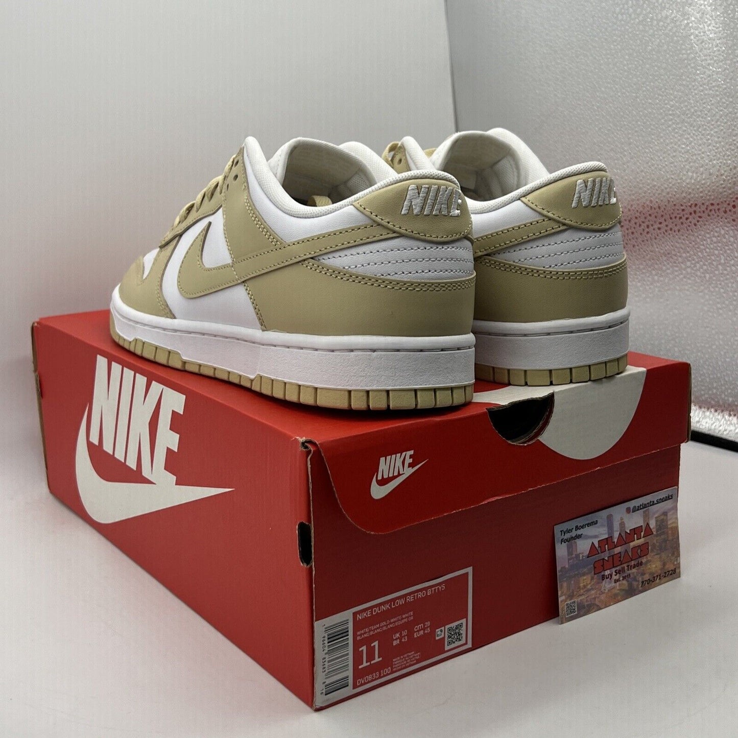 Size 11 - Nike Dunk Low Team Gold White Leather (DV0833-100)