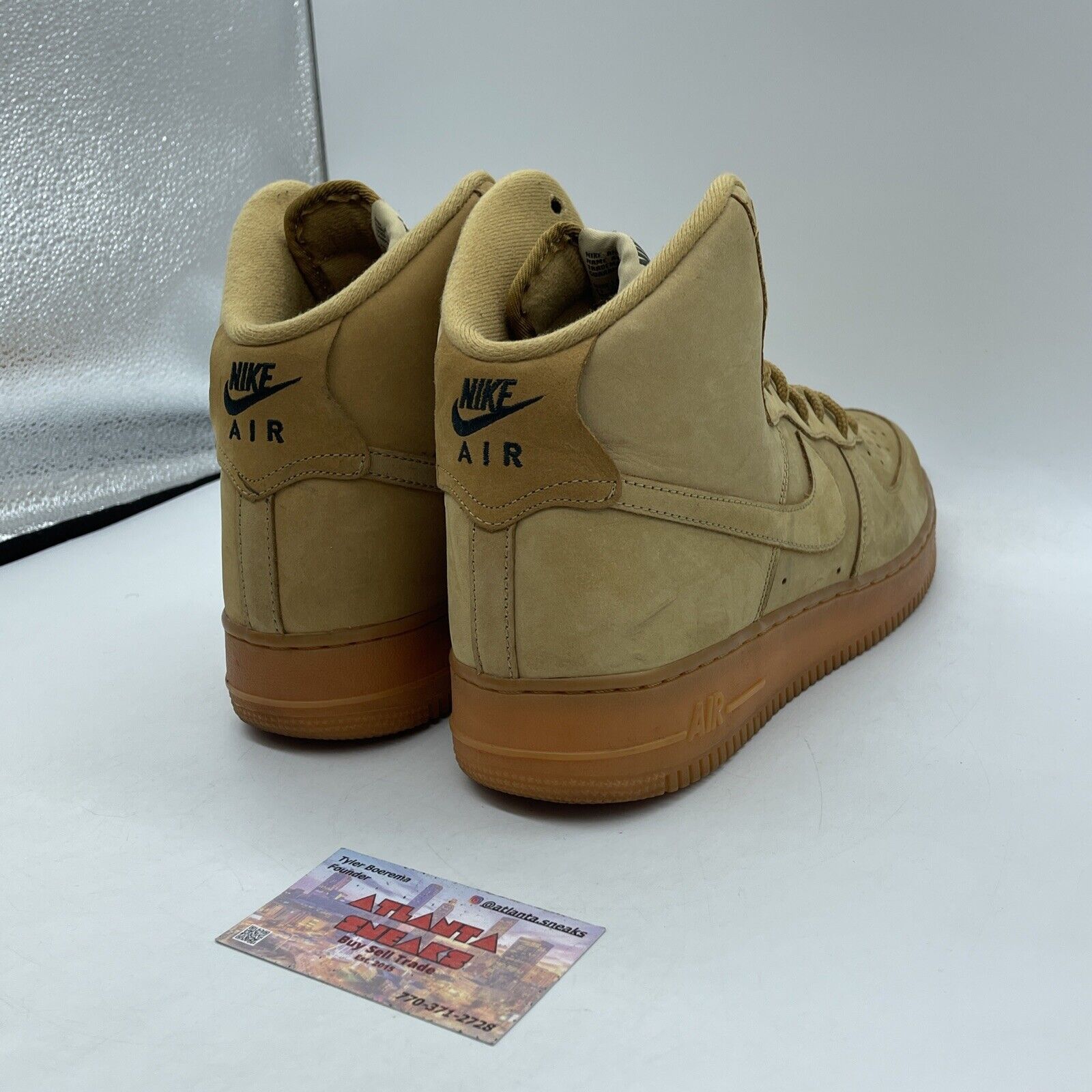 Size 11 - Nike Air Force 1 '07 LV8 WB High Flax Brown Black Suede (882096-200)